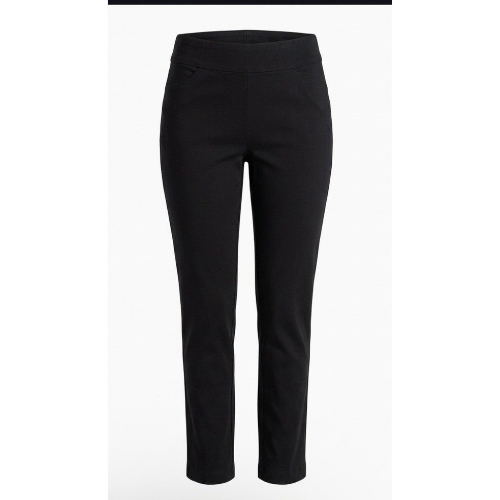 Chicos Perfect Stretch Black Pull On Slim Leg Pants Size 2 Regular Chicos Perfect Stretch Black Pull On Slim Leg Pants Size 2 Regular