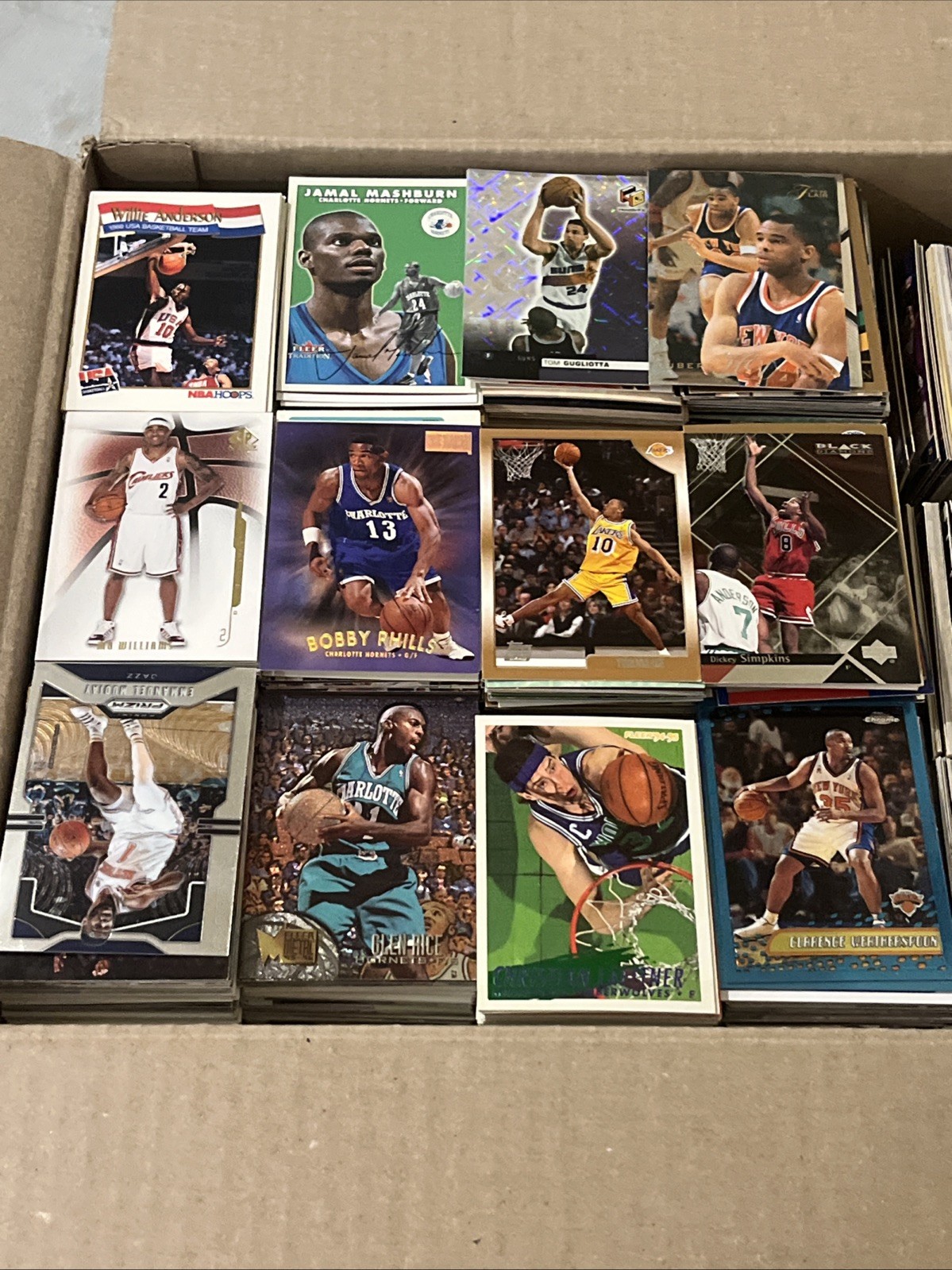 🔥🏀Basketball NBA Card Lot Large Flat Rate Box Bulk Base 18lbs 2500+ (BSK)