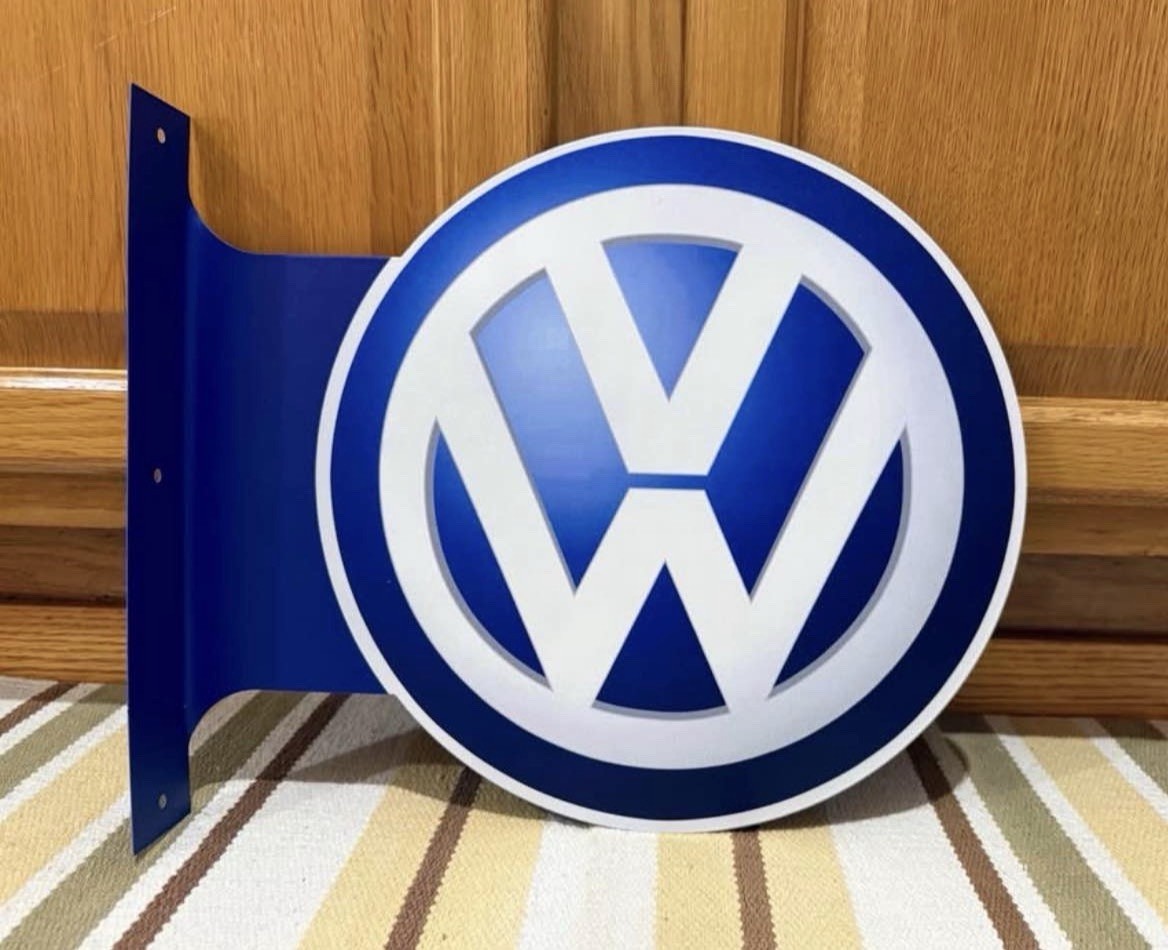 Volkswagen Flange Sign Metal Parts Bug Passat VR6 VW Vintage Style Wall Decor