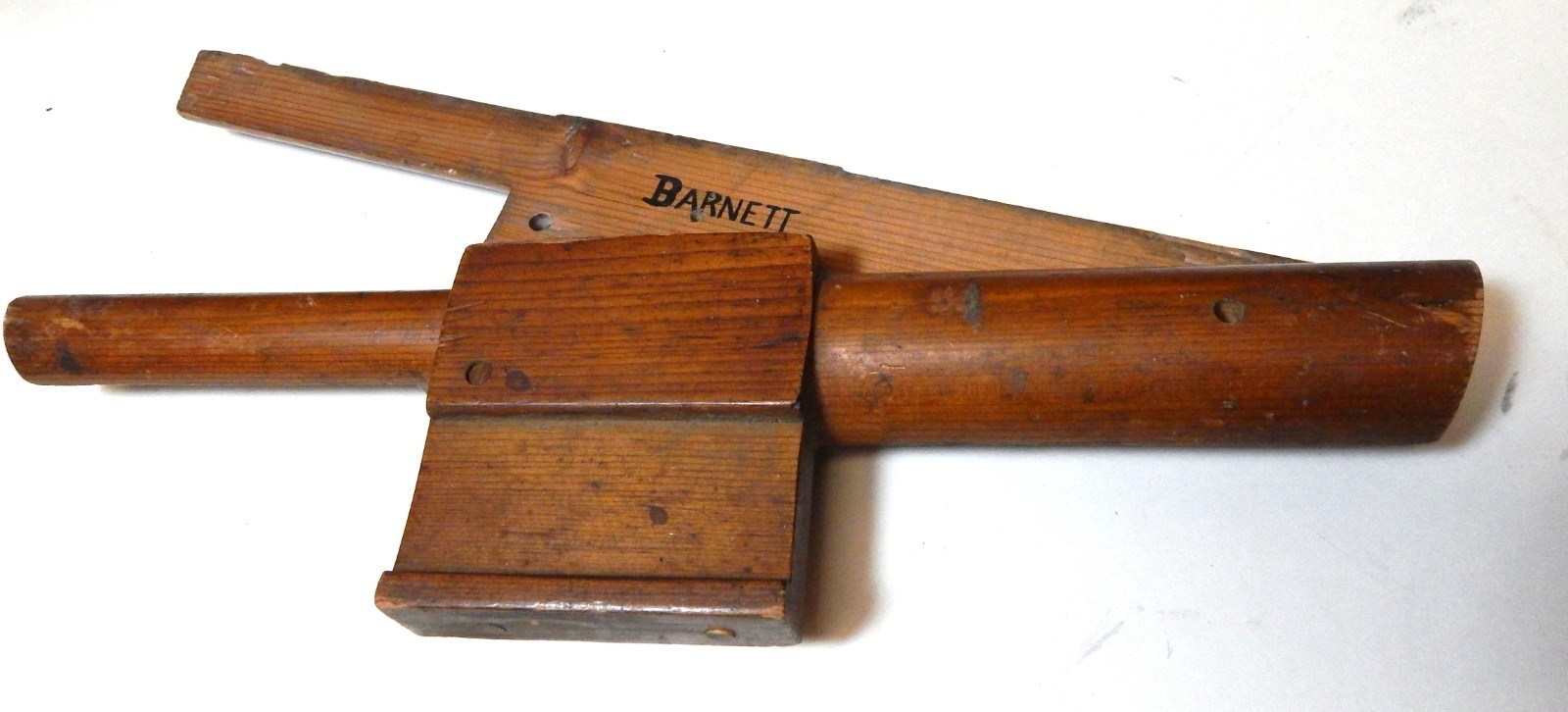 Antique Wooden Treen Boot LAST 2 Matching Lasts Centers Stretchers w Wood pegs