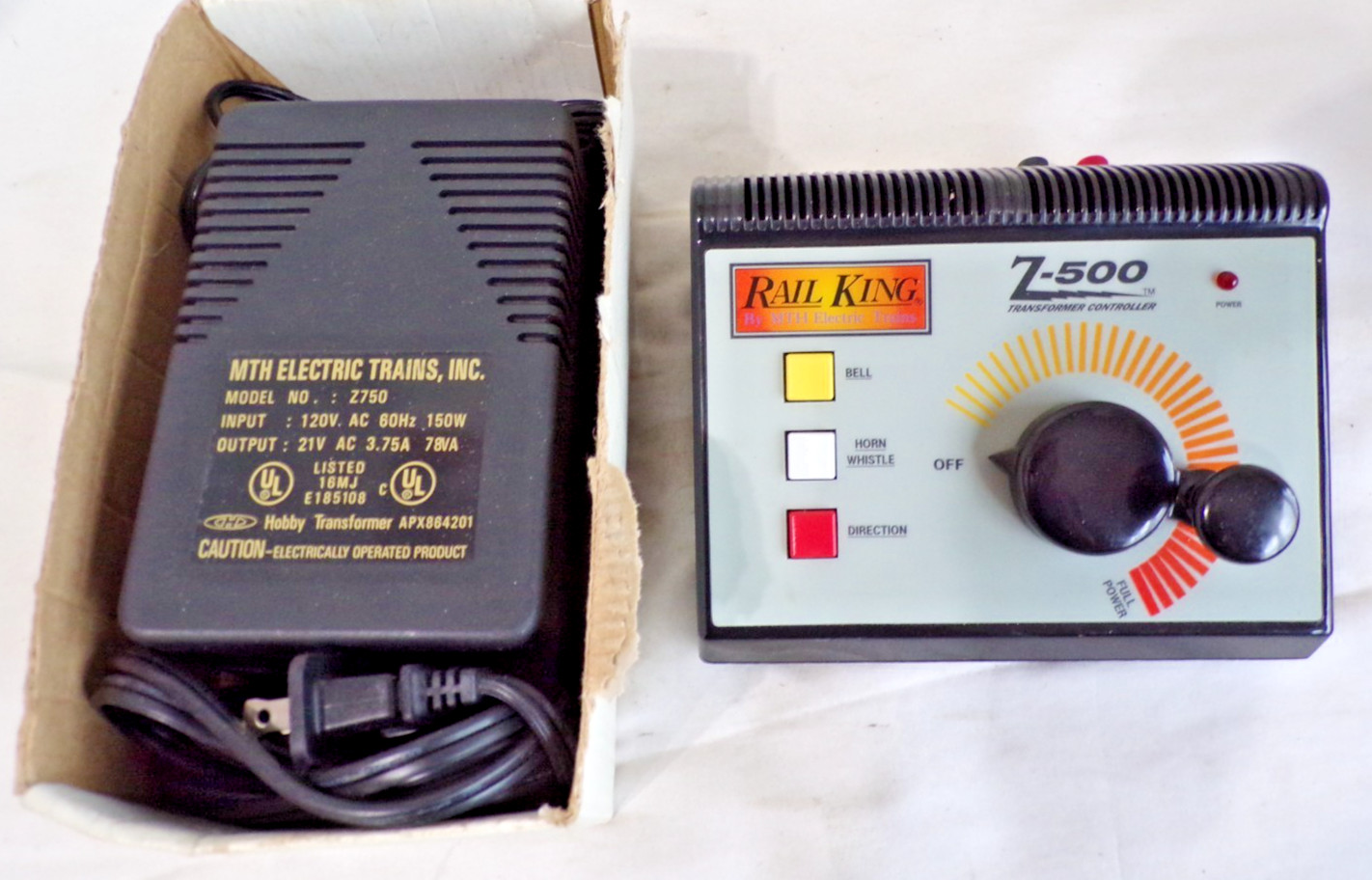 MTH Rail King Z-500 CONTROLLER & MTH Z-750 TRANSFORMER - Tested - See Below - LT MTH Rail King Z-500 CONTROLLER & MTH Z-750 TRANSFORMER - Tested - See Below - LT