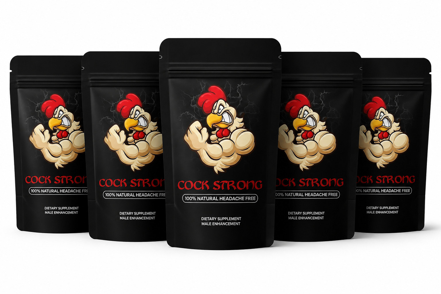Pack Of 5 Cock Strong 650mg Fast Acting Male Performance 10 caps