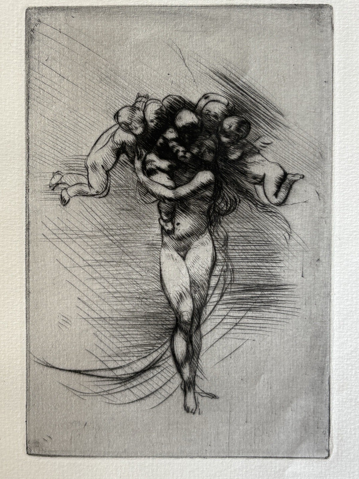 Auguste Rodin Engraving Drypoint Etching Sculpture Sculptor Spring 1902