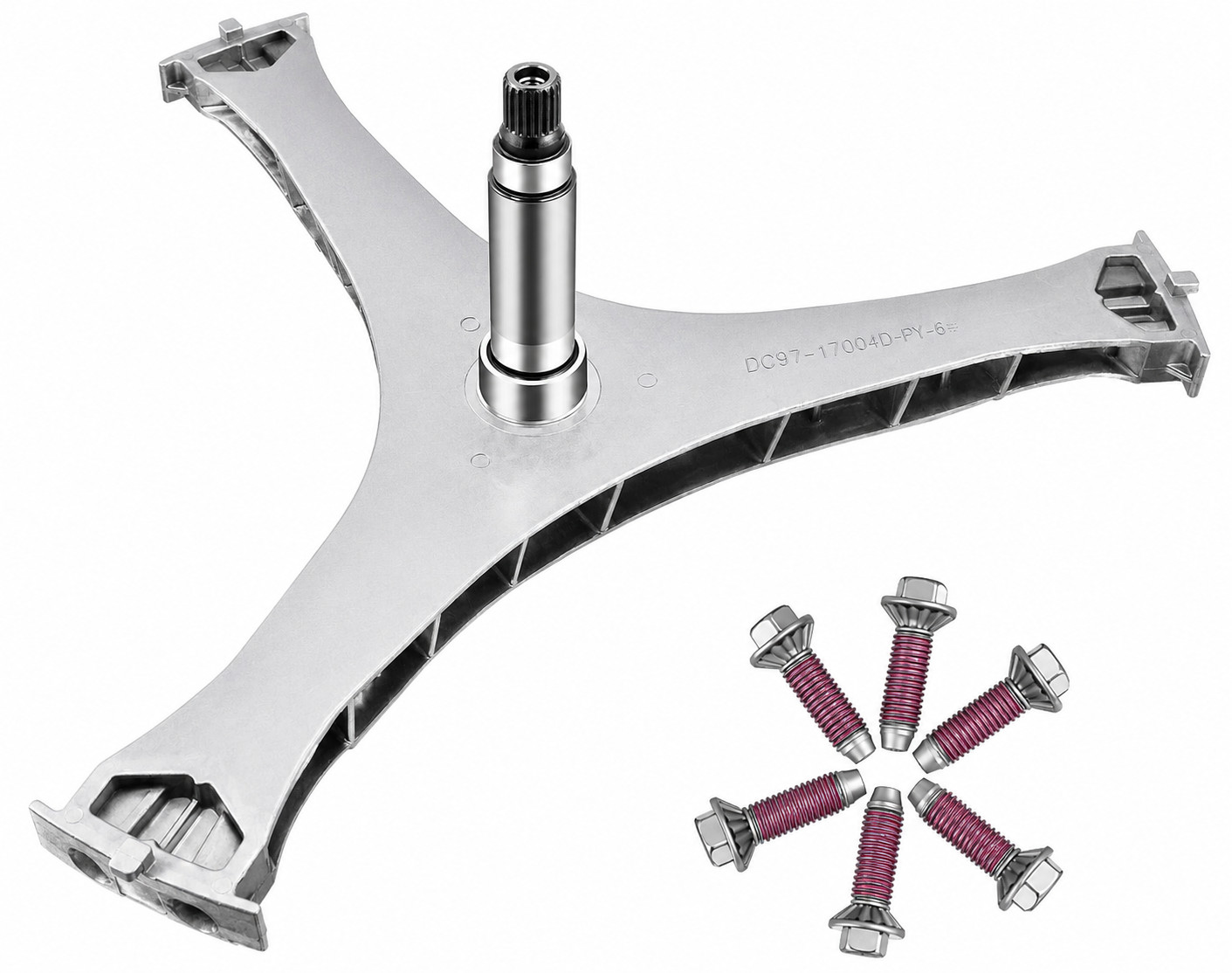 Assembly Flange Shaft Compatible with Samsung Washer DC97-17004B ( 6 Screws )