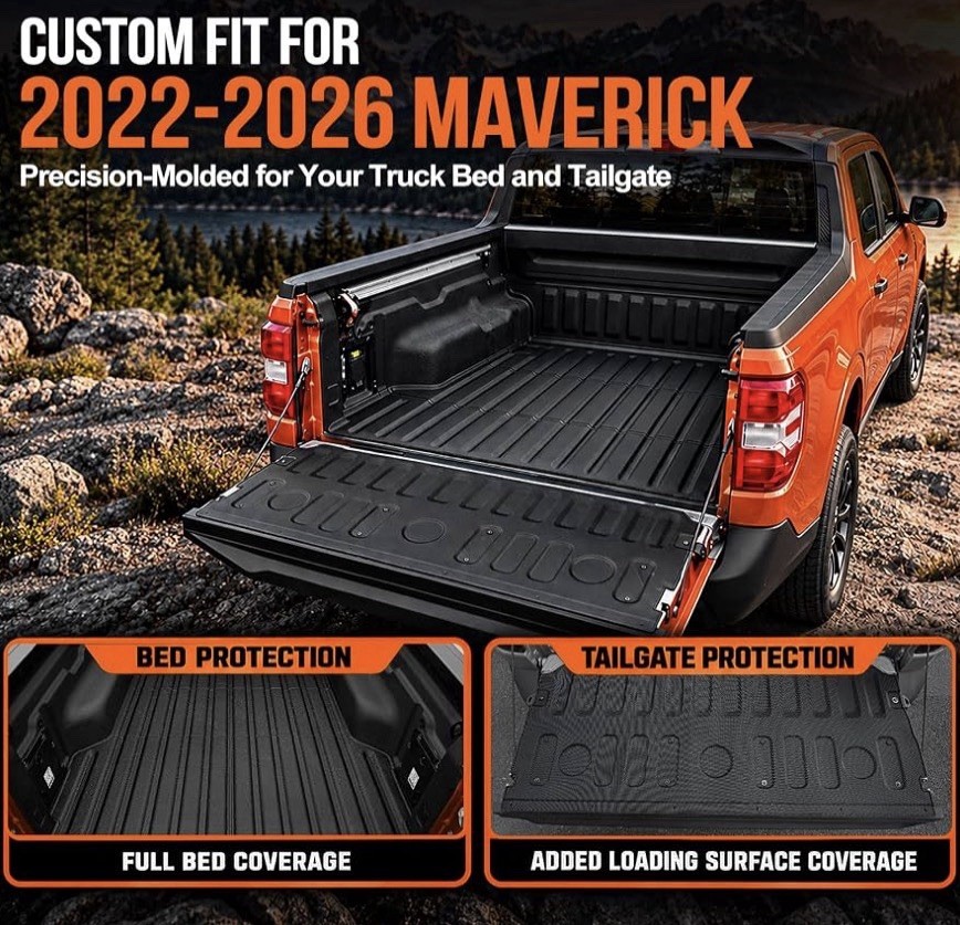 Mabett Truck Bed Mat Tailgate Mat for 2022-2026 Ford Maverick
