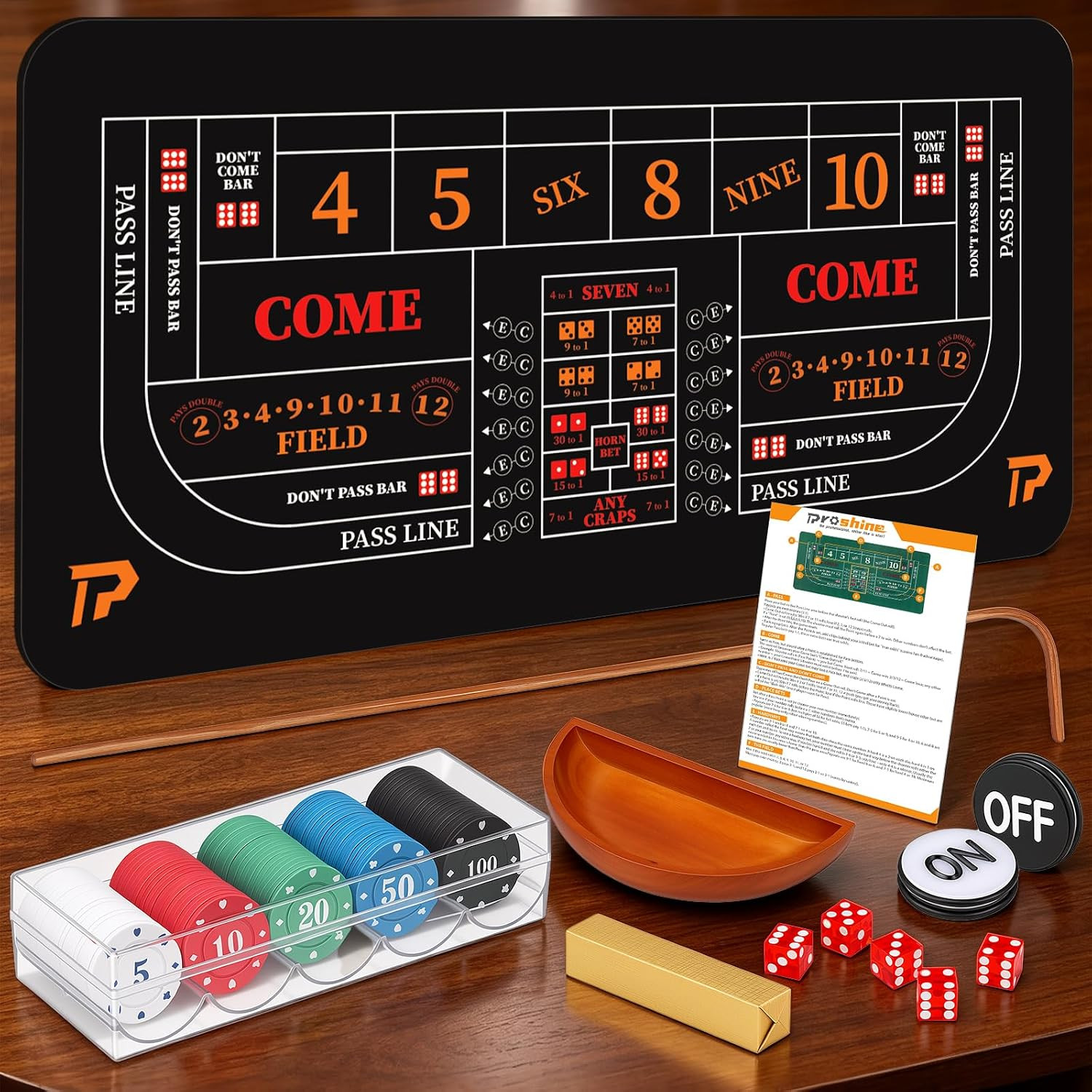 Craps Tabletop Game Set with 35 * 70 Craps Tabletop Game Set with 35 * 70