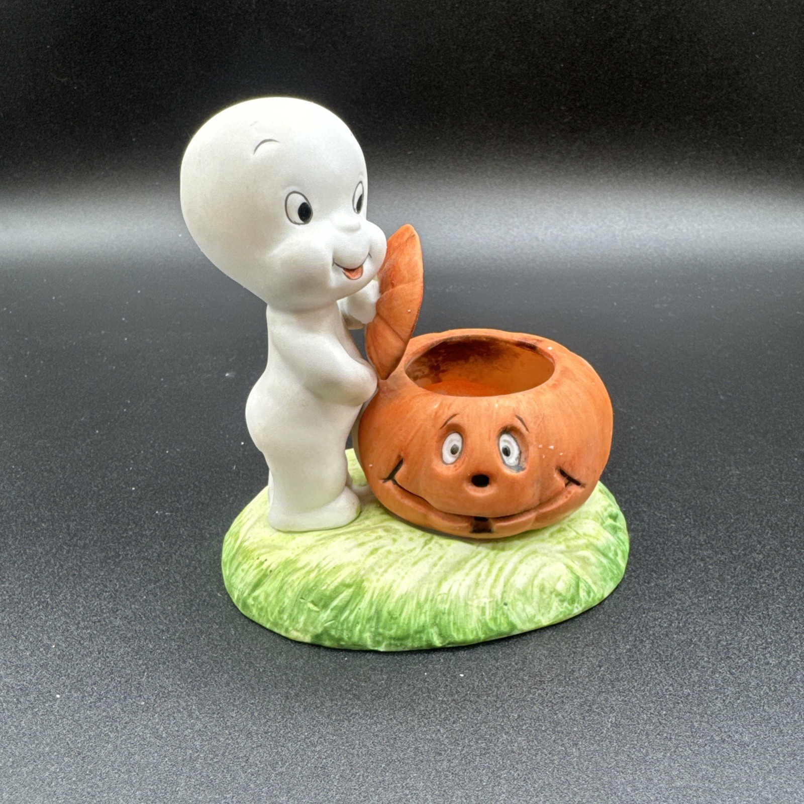 Casper The Friendly Ghost Ceramic Halloween Tealight Candle Holder 1986 Vintage