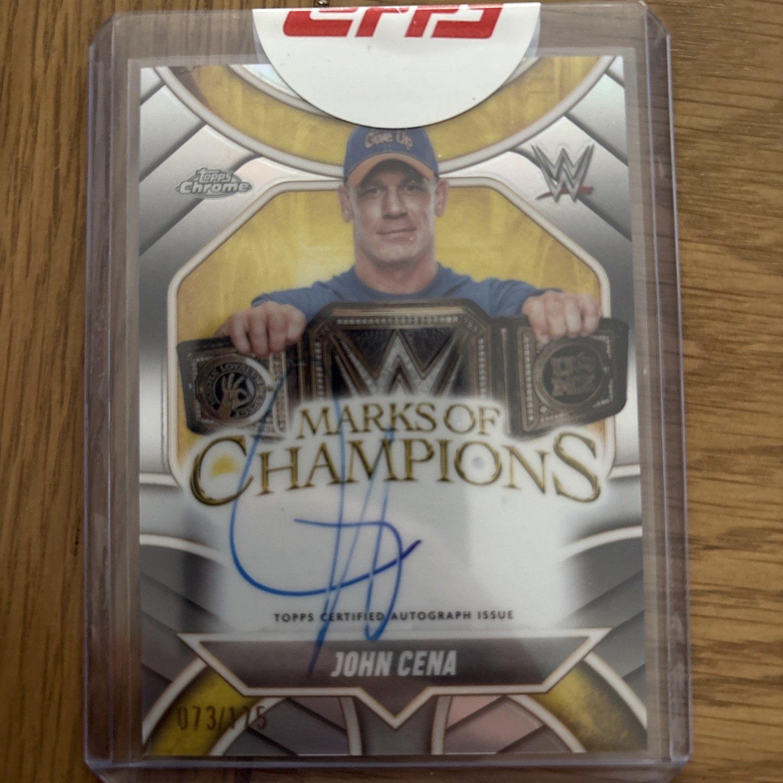 2025 Topps Chrome WWE John Cena Marks Of Champions On Card Auto 146/175 2025 Topps Chrome WWE John Cena Marks Of Champions On Card Auto 146/175