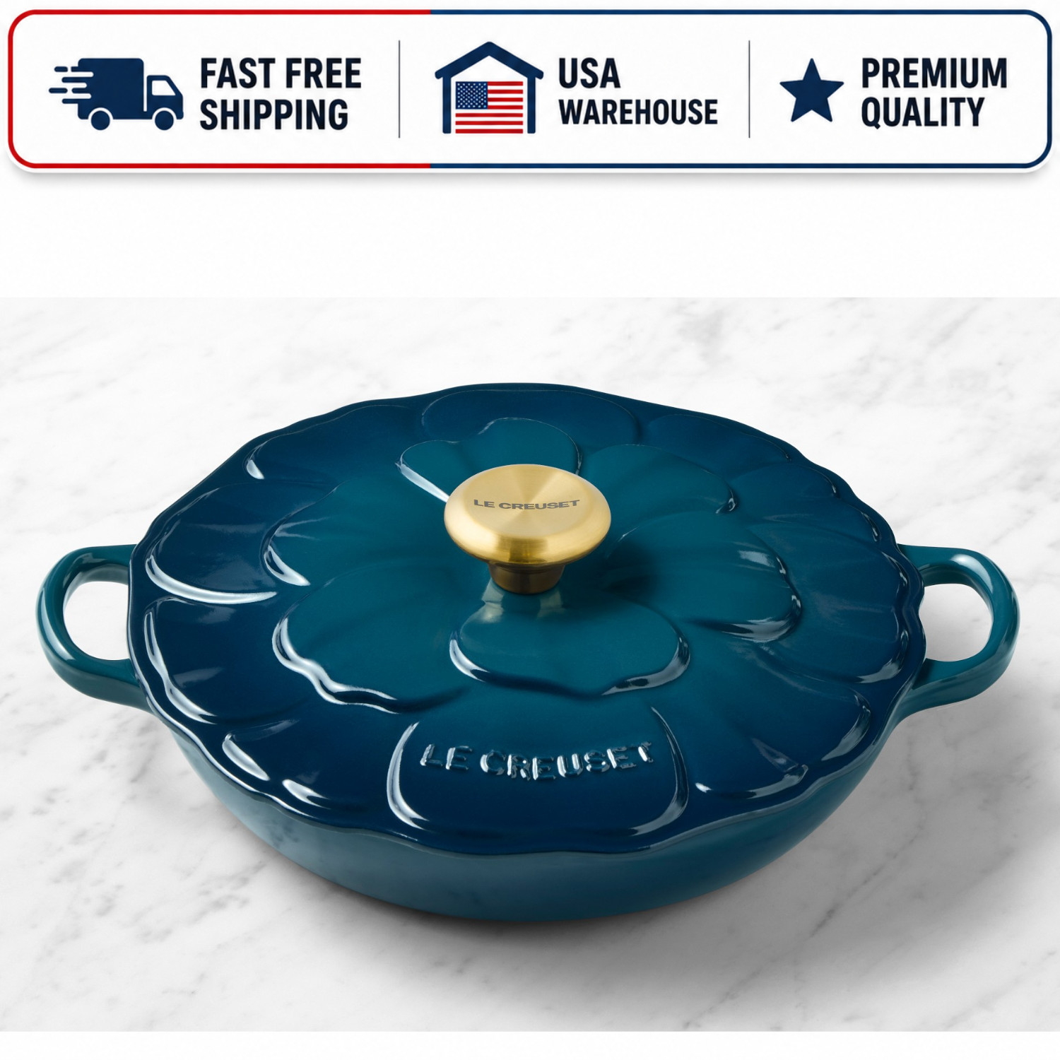 🔥Sale Le Creuset Petal Braiser 2.25-Qt Enameled Cast Iron With Lid⚡ 🔥Sale Le Creuset Petal Braiser 2.25-Qt Enameled Cast Iron With Lid⚡