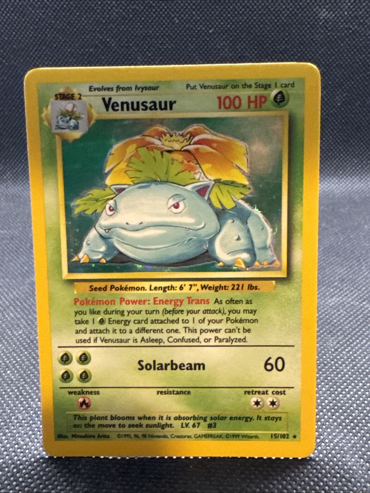 Venusaur 015/102 Base Set Holo LP- Pokemon TCG Venusaur 015/102 Base Set Holo LP- Pokemon TCG