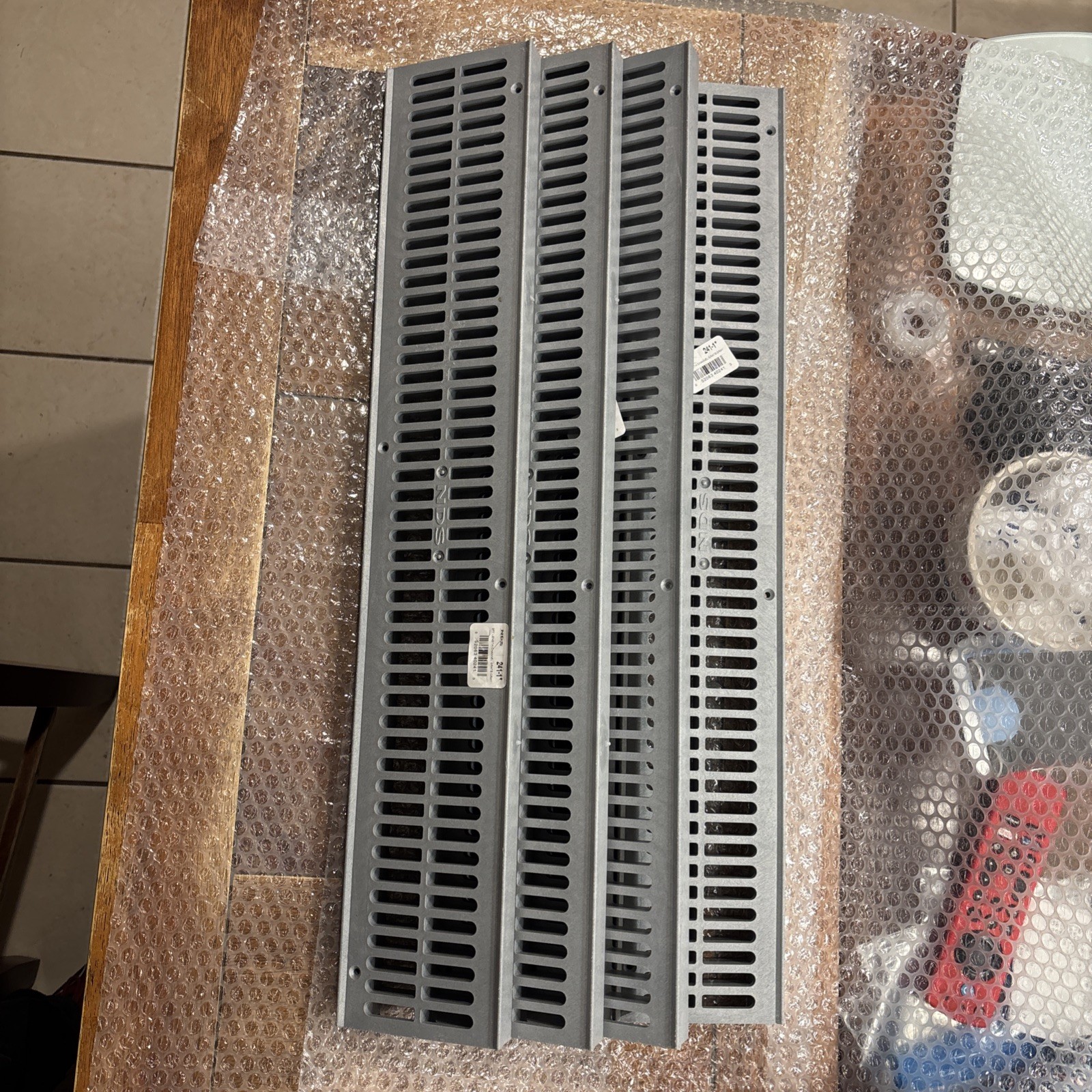 NDS Channel Drain Grate 2 Ft Gray Plastic Spee D Cover Patio Driveway Pool