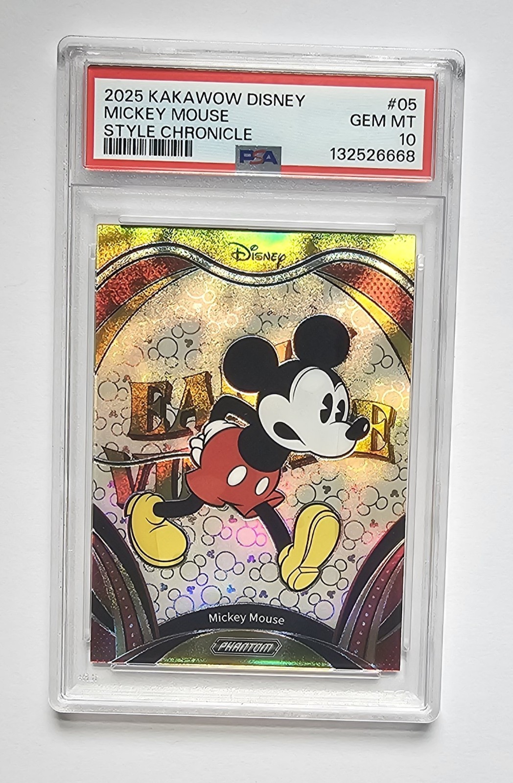 Mickey Mouse 2025 Kakawow Disney Phantom Style Chronicle #d /145 PSA 10