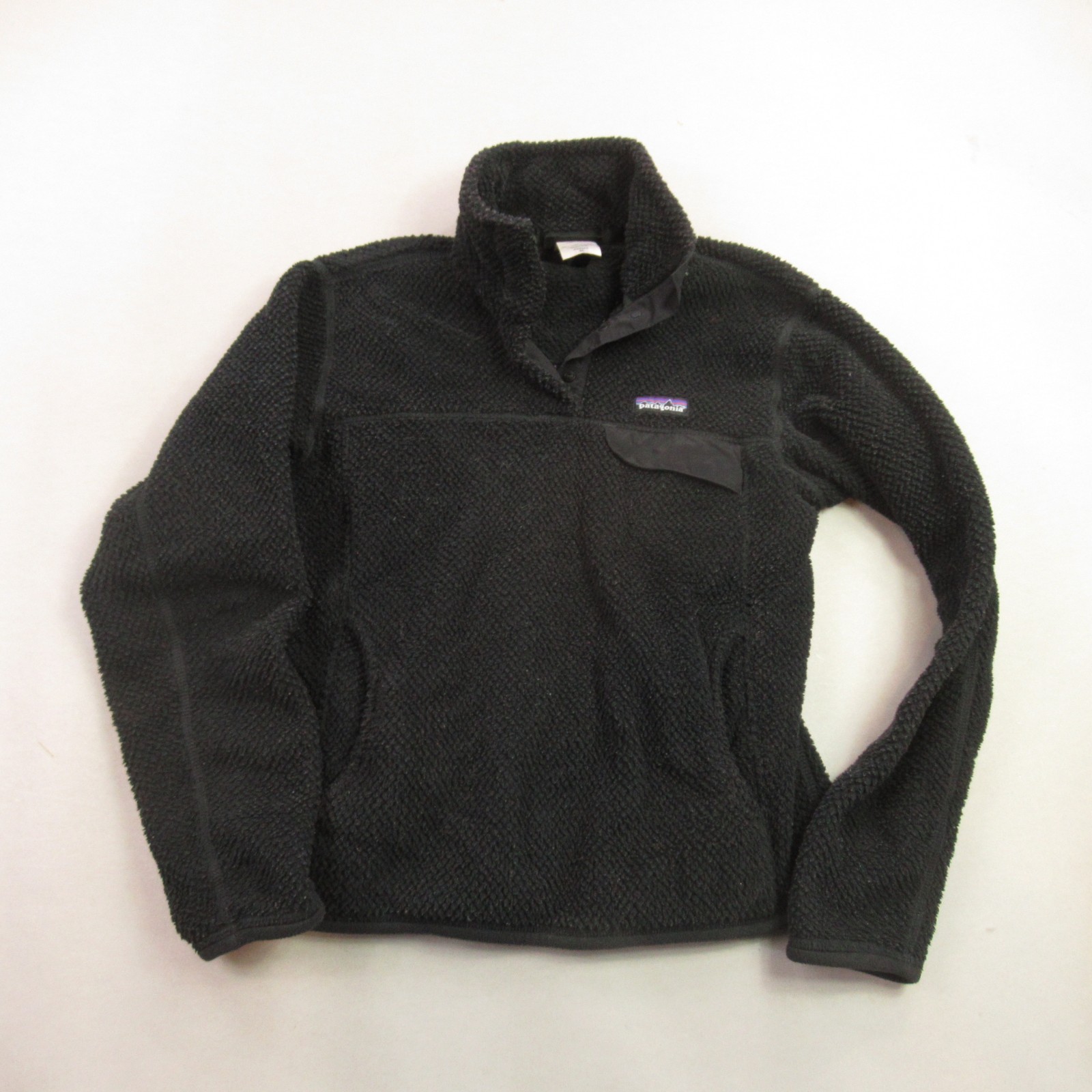Patagonia Sweater Womens Medium Long Sleeve High Neck 1/4 Snap USA Casual