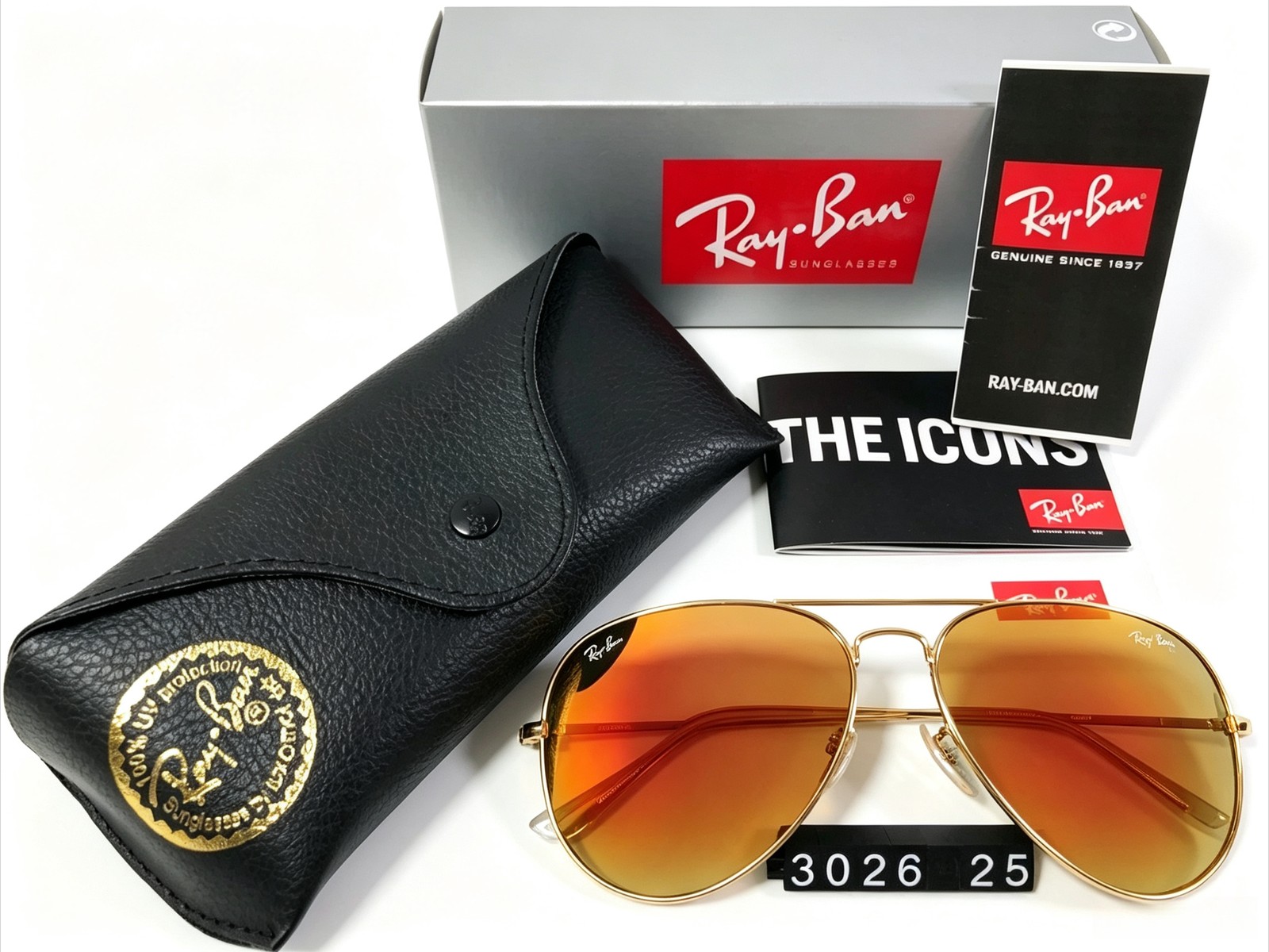 RAY-BAN RB3026, aviator sunglasses , Gold Frame/Large 62mm Orange Lens RAY-BAN RB3026, aviator sunglasses , Gold Frame/Large 62mm Orange Lens
