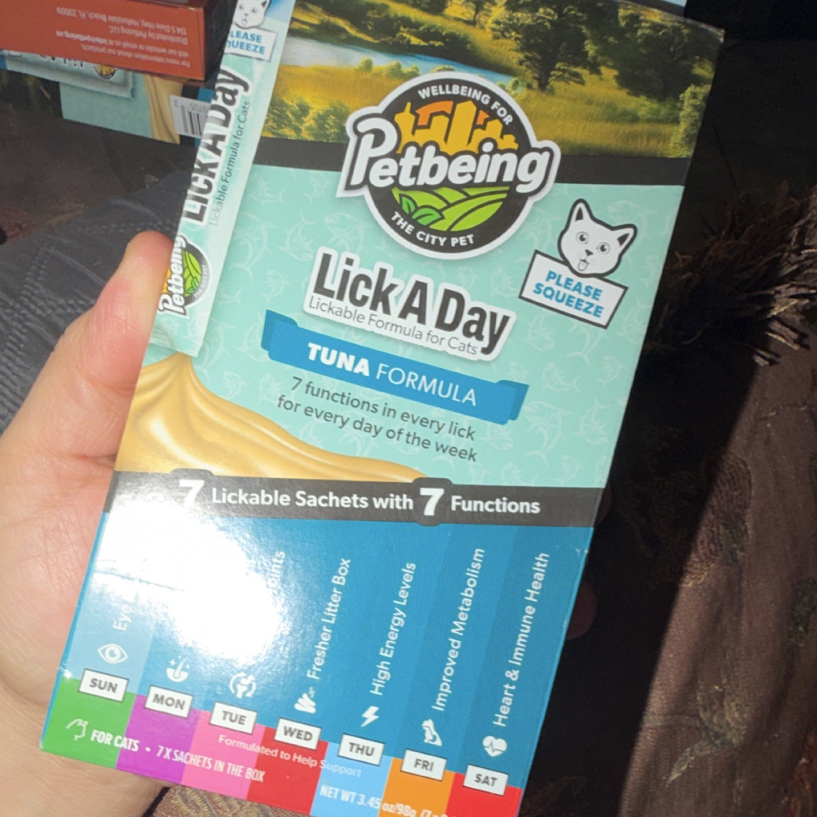Petbeing Lick A Day Tuna Formula Wet Cat Food High Energy Heart Health 7 Sachets