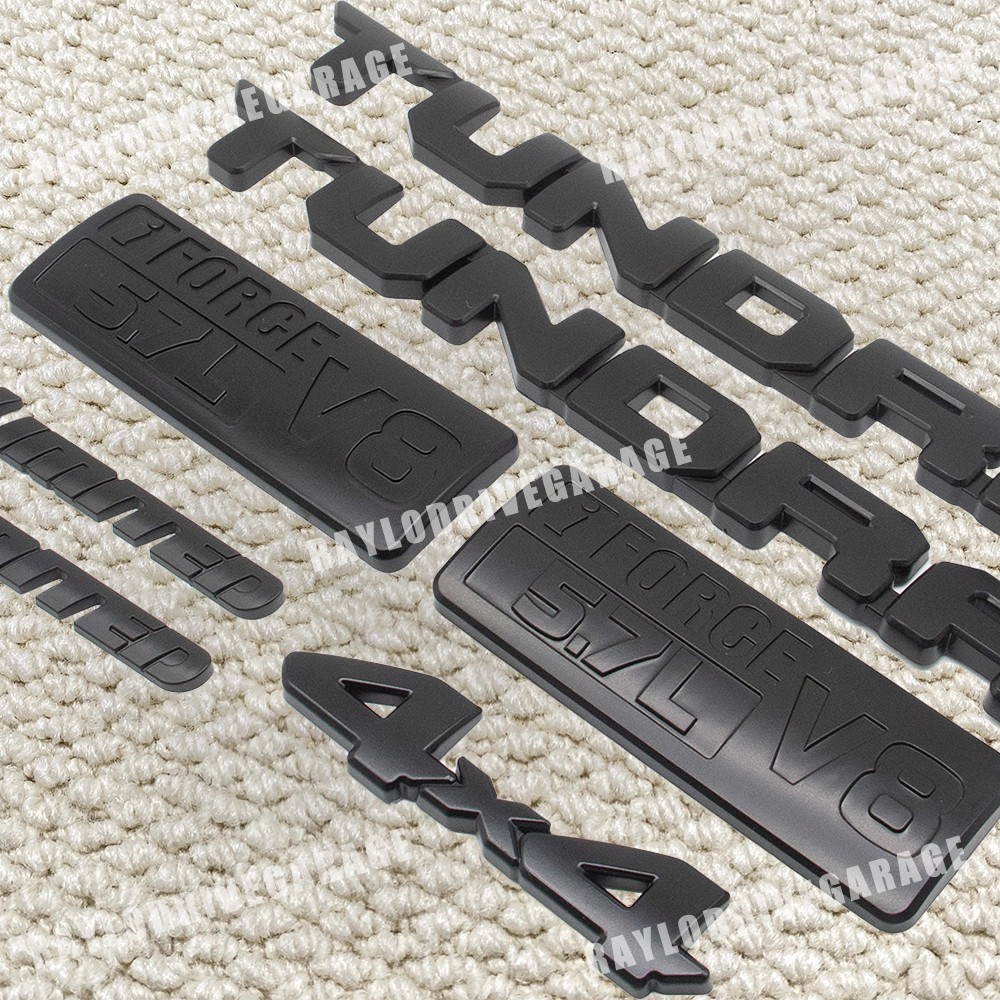 Matte Blackout 7Pcs Emblem Overlay Kit for 2014-2021 Tundra 4x4 V8 Limited Badge Matte Blackout 7Pcs Emblem Overlay Kit for 2014-2021 Tundra 4x4 V8 Limited Badge