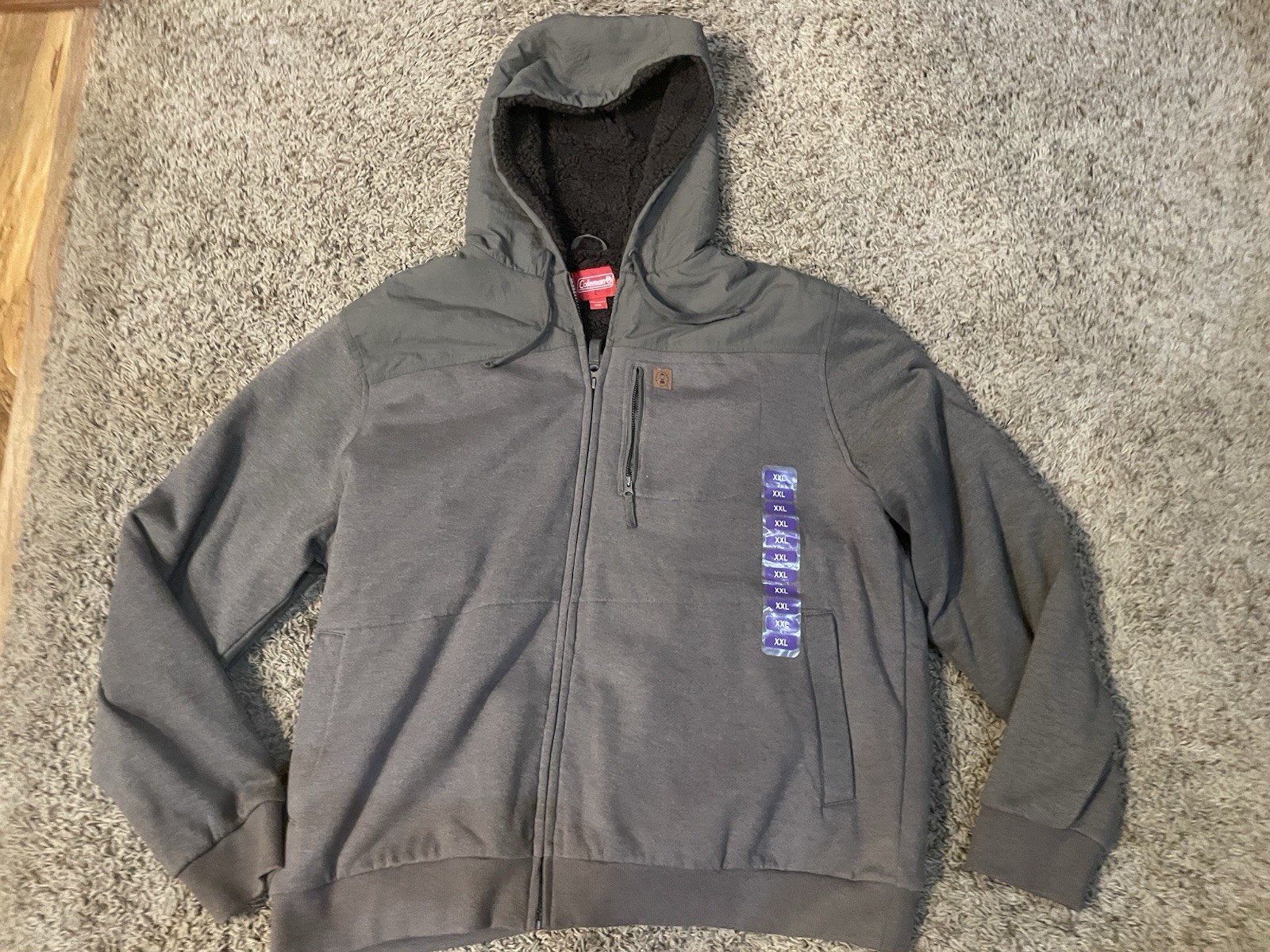 Men’s Coleman Sherpa Lined Full Zip Jacket NWT Size XXL