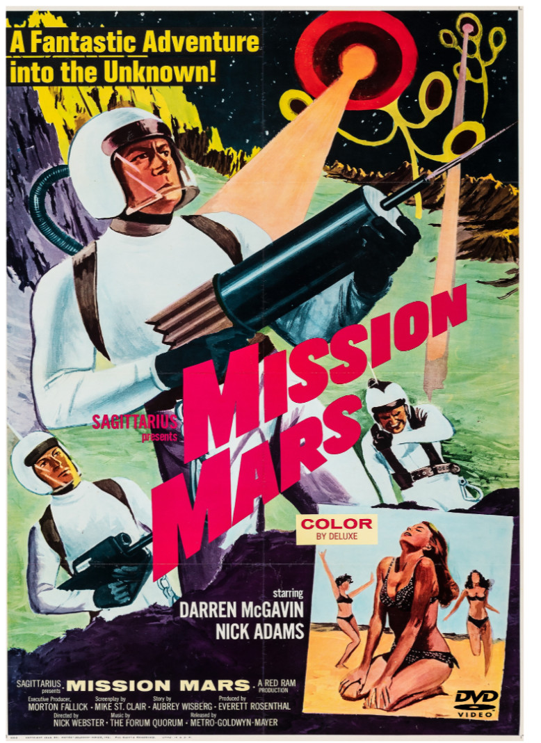 MISSION MARS  1968 DVD Sci-Fi  Color  Darren McGavin  Nick Adams
