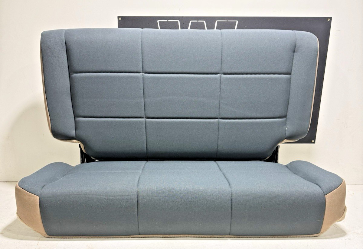 Sahara Green & Camel Tan Rear Seat Backseat Fold N Tumble 97-02 Jeep TJ Wrangler