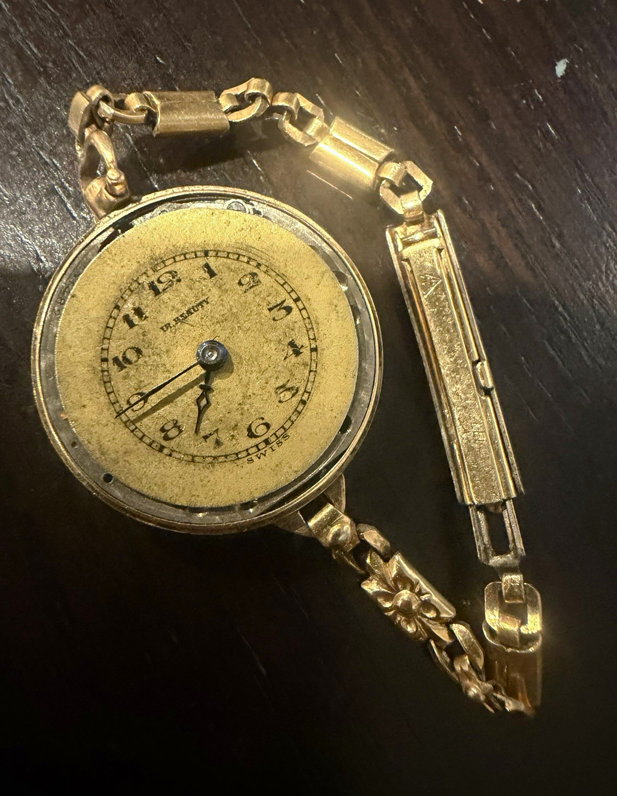 Antique Swiss 15 Jewel Mechanical Watch Montauk Gold Filled Case Parts Repair