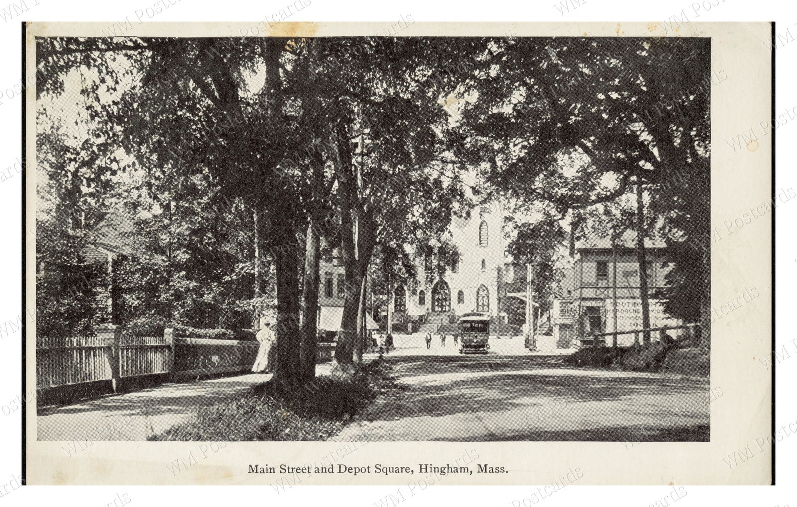 Hingham Massachusetts circa 1900s Main Street Depot Square Standard Postcard Hingham Massachusetts circa 1900s Main Street Depot Square Standard Postcard