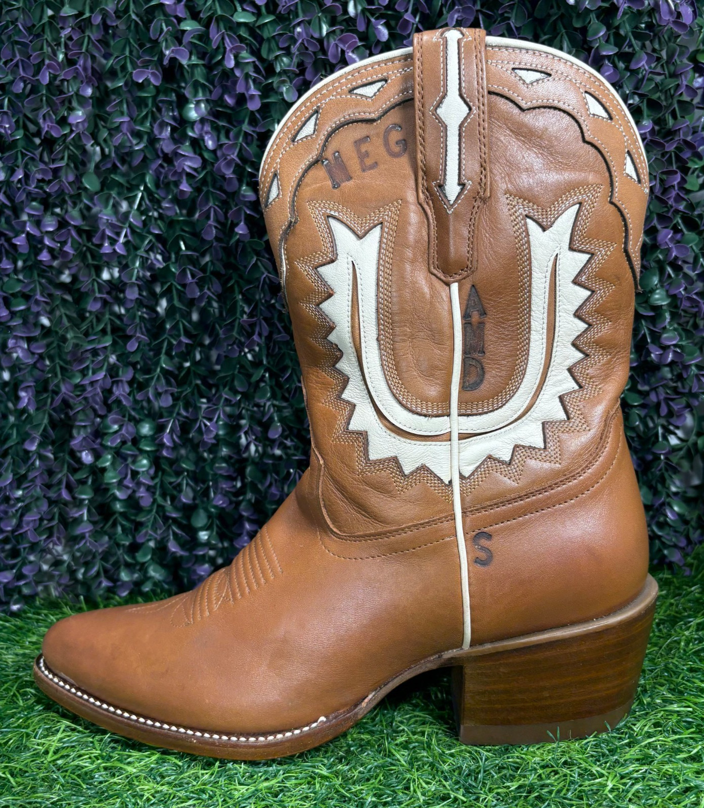 Tecovas The Jolene Women\'s Size 9.5B Caramel Bone Cowhide Leather Western Boots Tecovas The Jolene Women\'s Size 9.5B Caramel Bone Cowhide Leather Western Boots