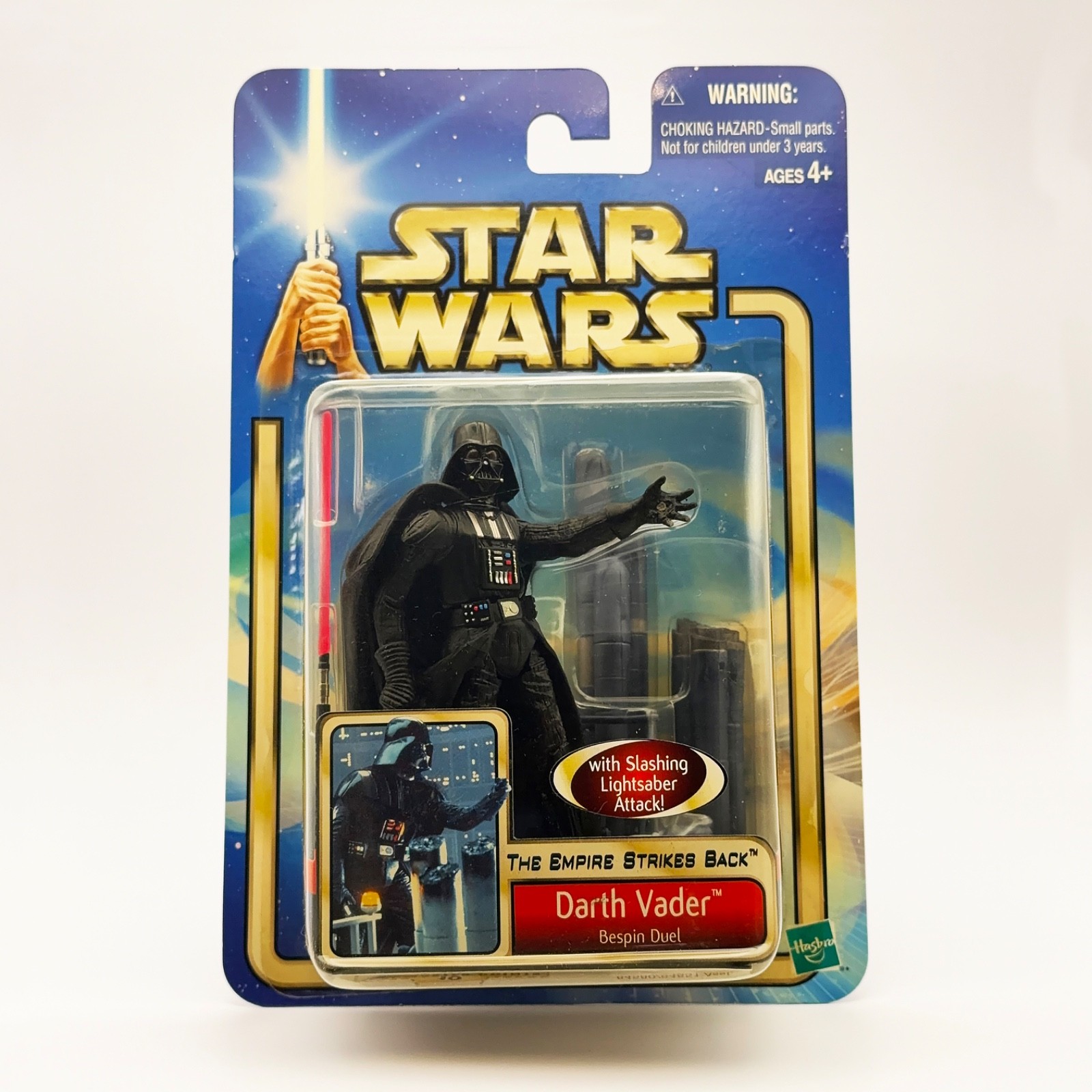 2002 Hasbro ESB Star Wars DARTH VADER Bespin Duel Slashing Figure MOC