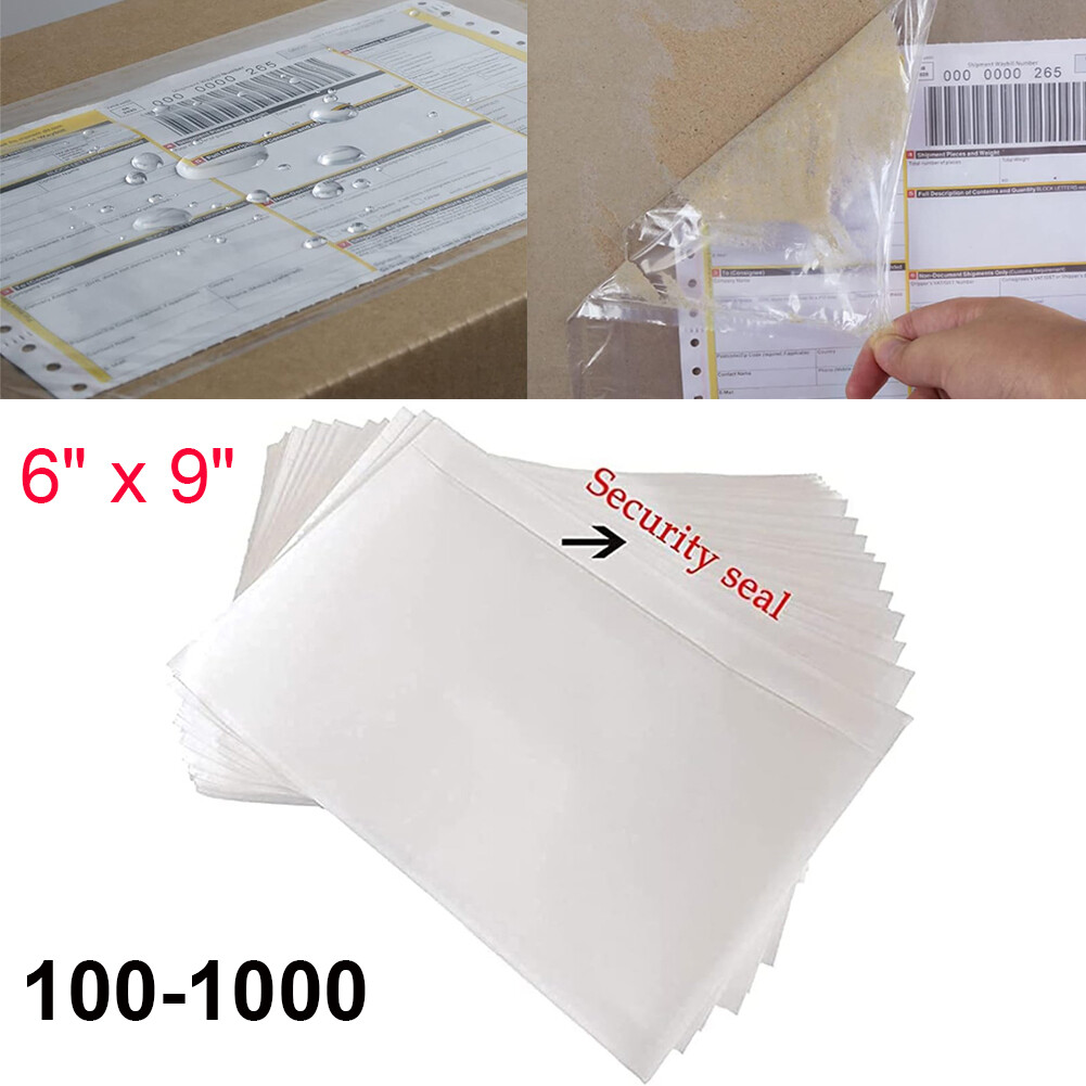 100-1000 Clear Packing List Envelopes 6\