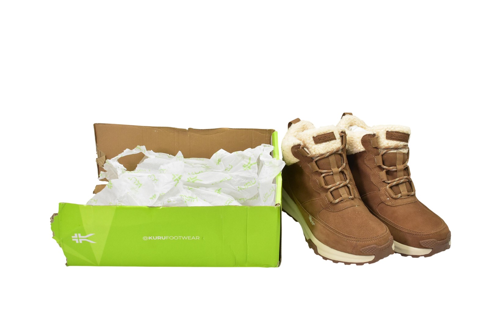 Kuru Atom Lumi Womens 11 M Waterproof Suede Sherpa Chestnut Brown Boot