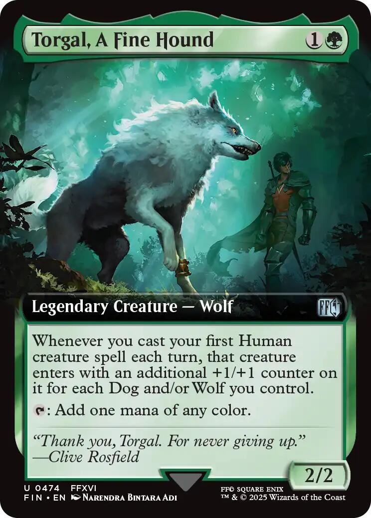 Torgal, A Fine Hound (Extended Art) Uncommon EN 474 MTG Card FINAL FANTASY NM Torgal, A Fine Hound (Extended Art) Uncommon EN 474 MTG Card FINAL FANTASY NM