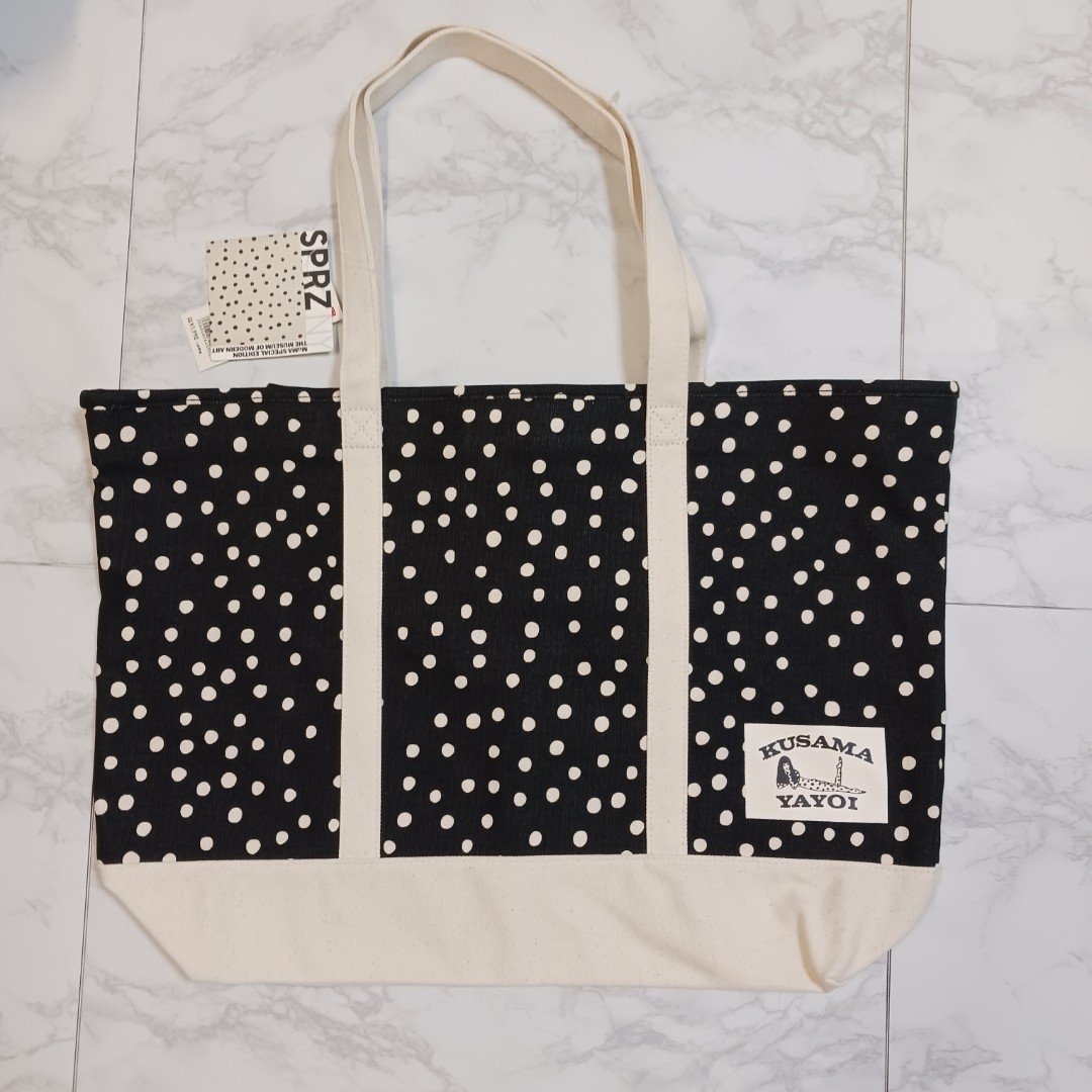 Yayoi Kusama UNIQLO SPRZ NY Big Tote bag Polka Dot Black New US Including tariff