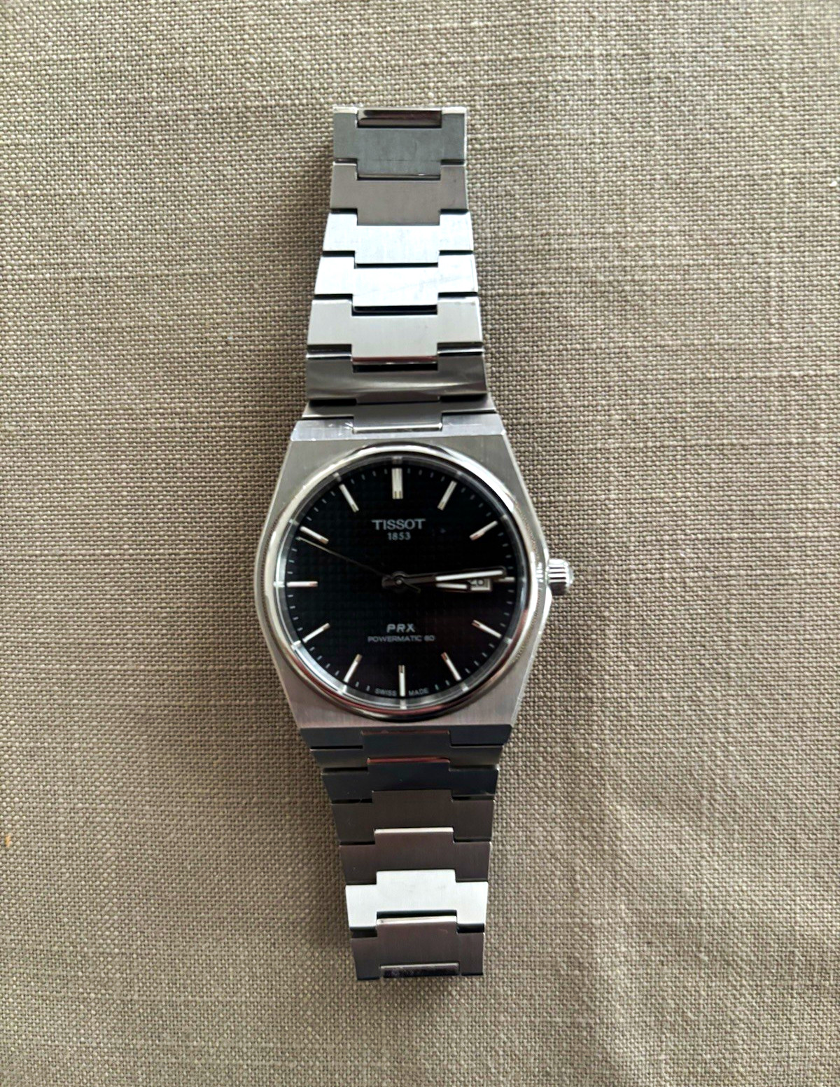 Tissot PRX Powermatic 80 Automatic 40mm Black Dial Steel Bracelet Date