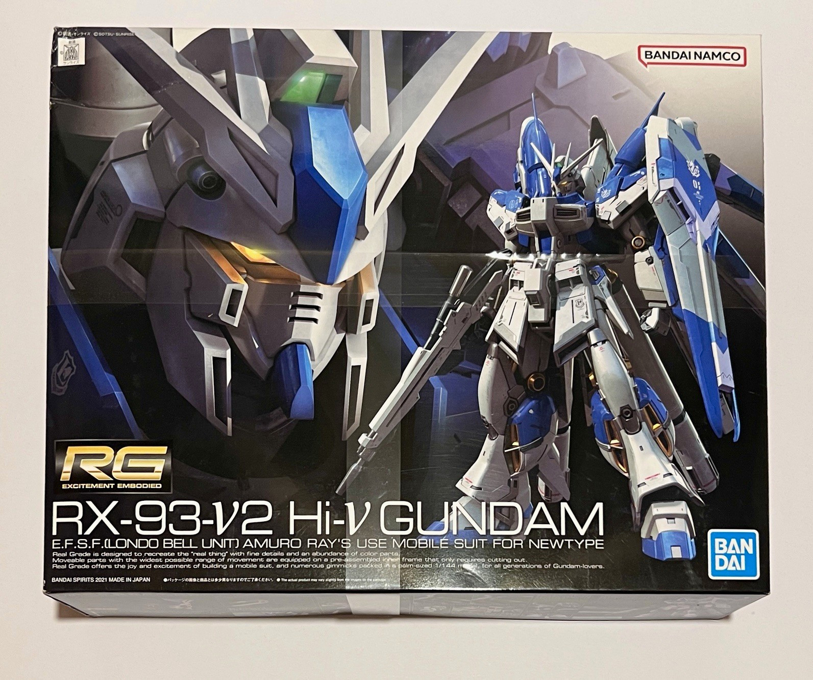 Bandai RG 1:144 RX-93-V2 Hi-ν Gundam Plastic Model Kit Unassembled 8+ Bandai RG 1:144 RX-93-V2 Hi-ν Gundam Plastic Model Kit Unassembled 8+