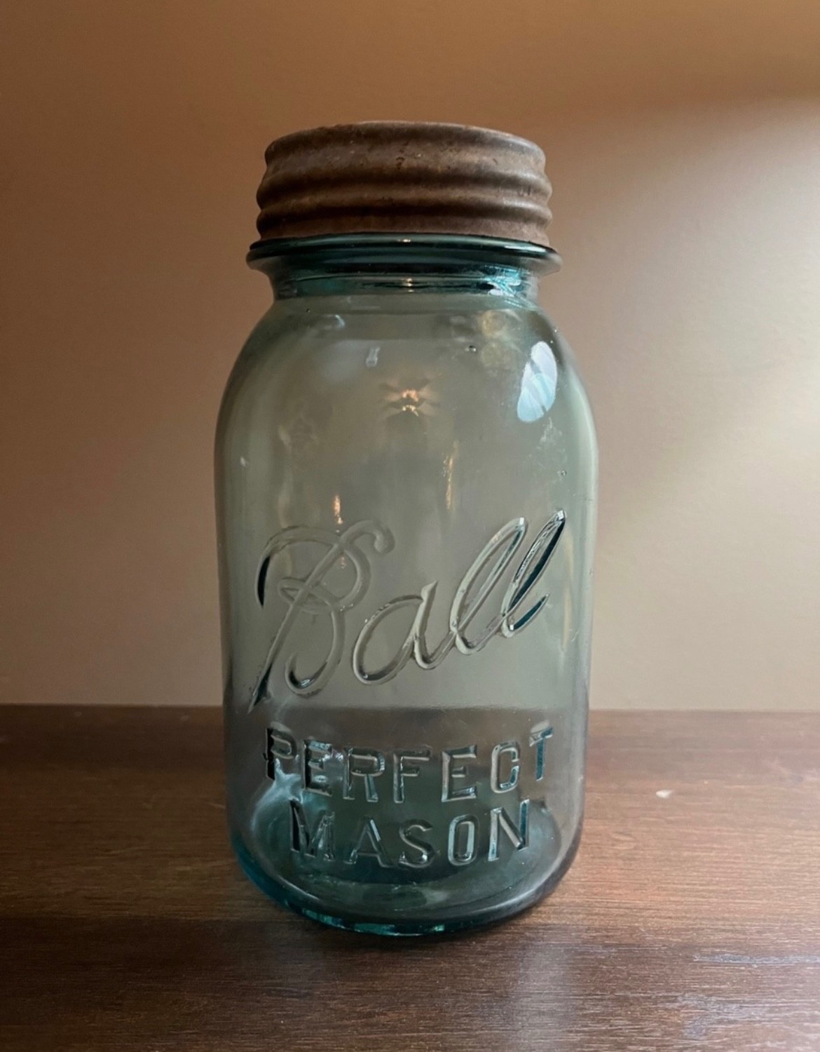 Rare 1923-1933 Antique Blue Aqua Ball Perfect Mason jar Rare 1923-1933 Antique Blue Aqua Ball Perfect Mason jar