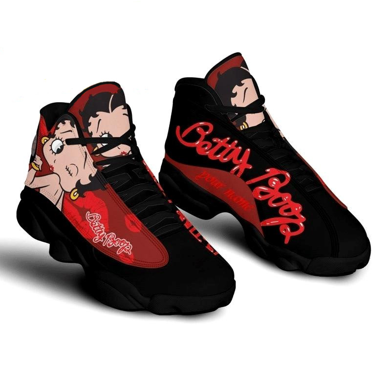Custom Black Betty Boop Cartoon Print J13 shoes, Beautiful Betty Boop Shoes. Custom Black Betty Boop Cartoon Print J13 shoes, Beautiful Betty Boop Shoes.