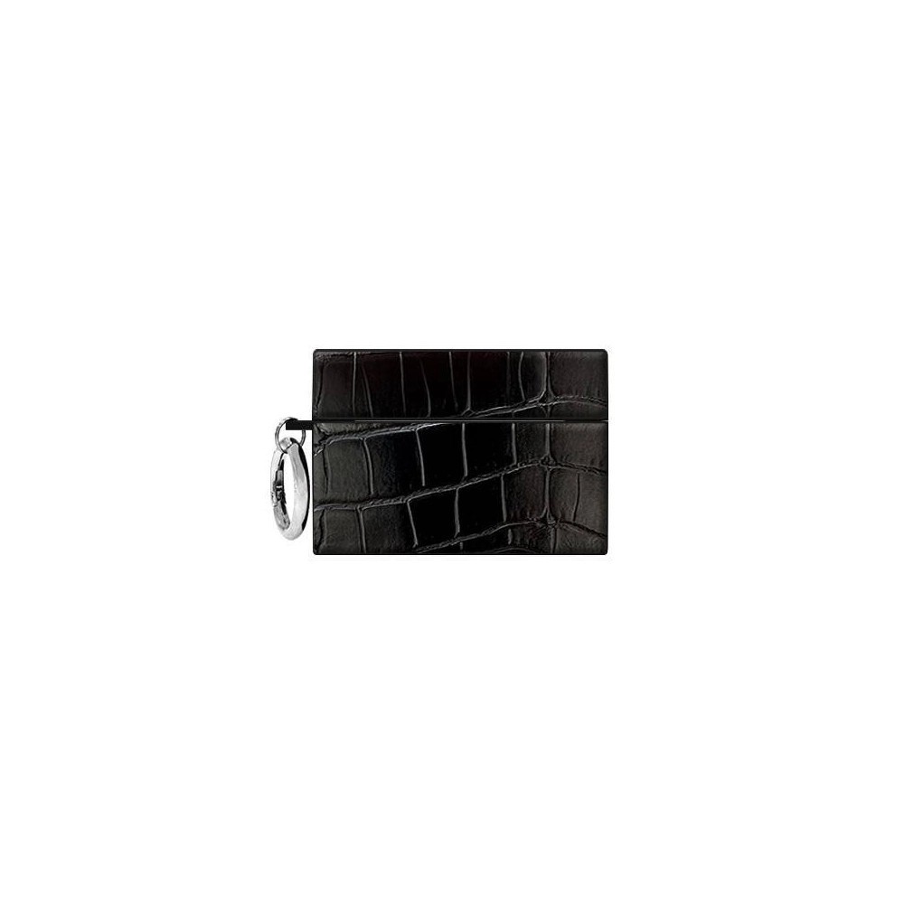 Flaunt Square AirPods Pro (1st/2nd gen.) Case - Black Crocodile Faux leather wit Flaunt Square AirPods Pro (1st/2nd gen.) Case - Black Crocodile Faux leather wit
