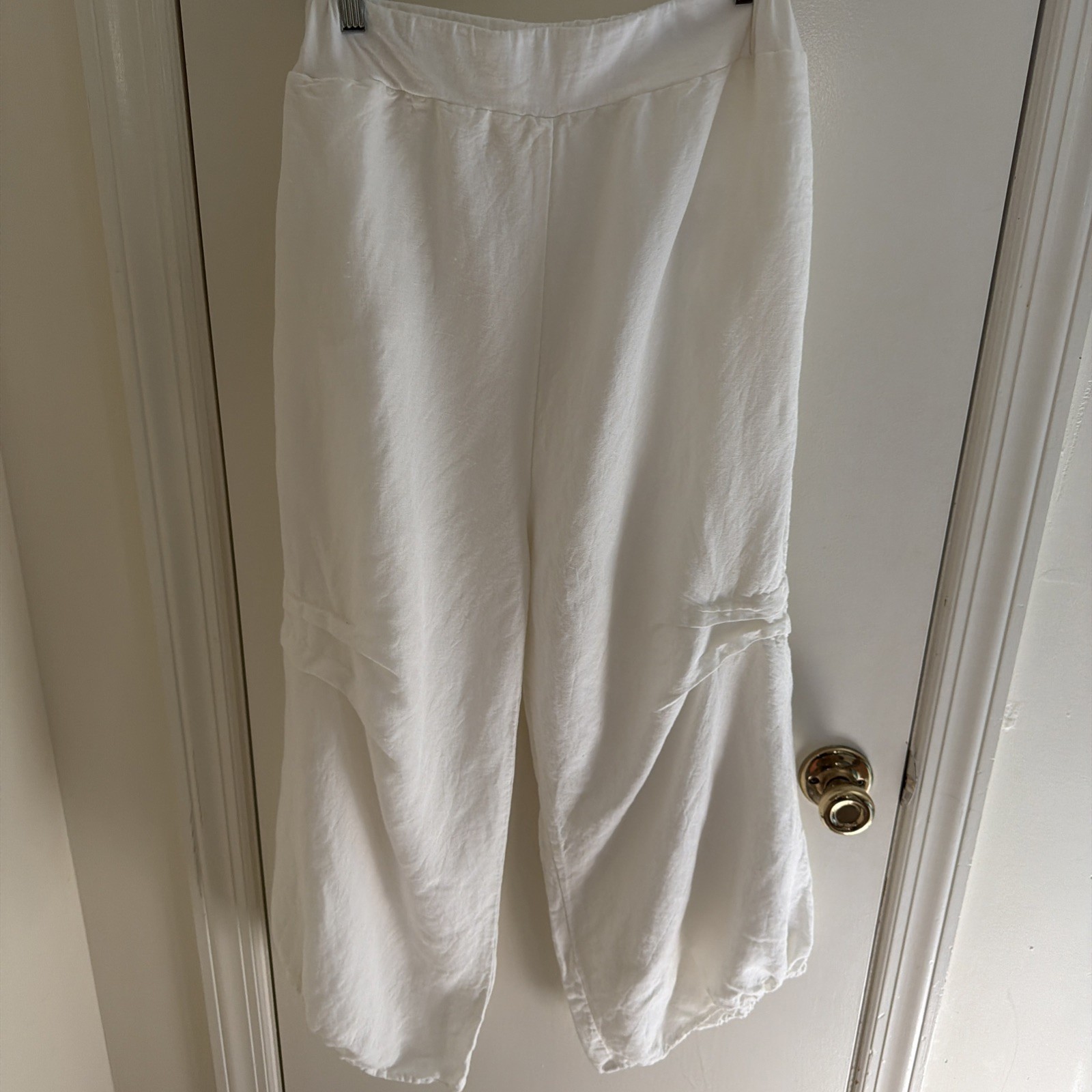 Paper Lace brand cream Linen Harem balloon Pants Boho Resort wear Sz S Paper Lace brand cream Linen Harem balloon Pants Boho Resort wear Sz S