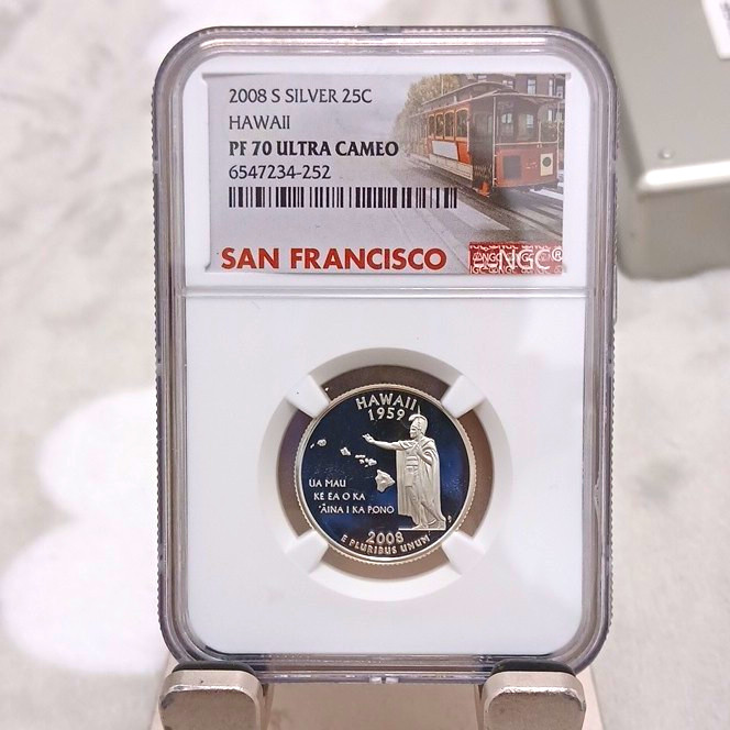 2008-S Silver State Quarter Hawaii 25C NGC PF70 Ultra Cameo Proof