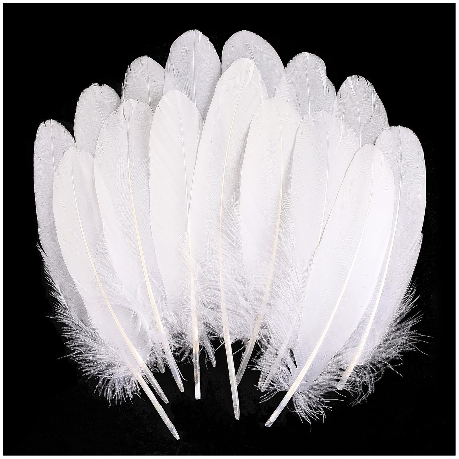 THARAHT 120pcs White Goose Feathers Natural Bulk 6-8 inch 6-8inch, THARAHT 120pcs White Goose Feathers Natural Bulk 6-8 inch 6-8inch,