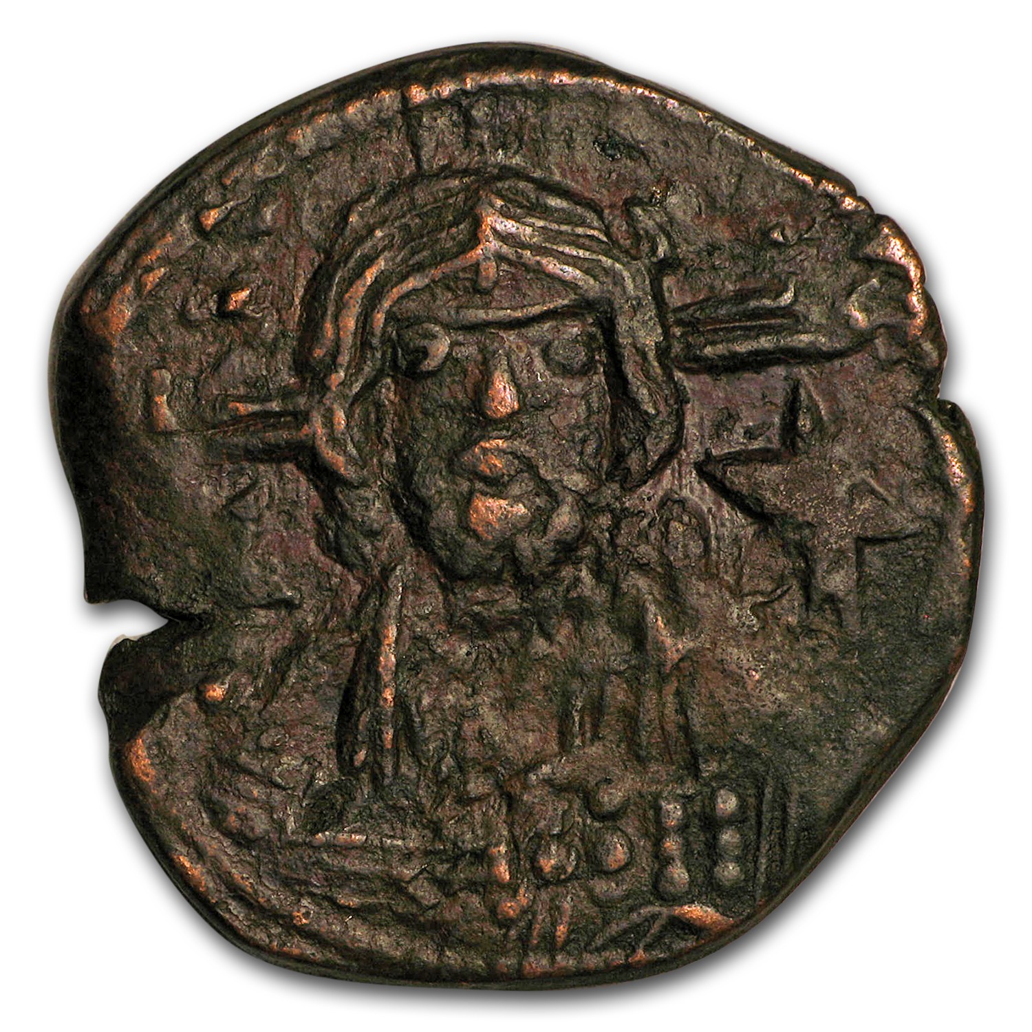 Anonymous Byzantine Follis Christ Bust (976-1081 AD) VF-XF Anonymous Byzantine Follis Christ Bust (976-1081 AD) VF-XF