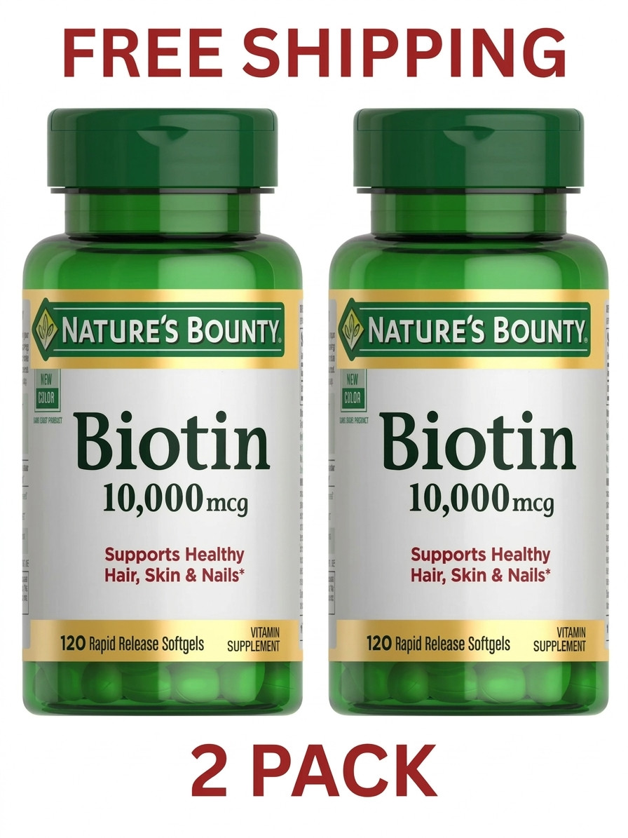 Nature's Bounty Biotin, Supports Healthy Hair, Skin and Nails 10,000 mcg 240 Ct Nature's Bounty Biotin, Supports Healthy Hair, Skin and Nails 10,000 mcg 240 Ct
