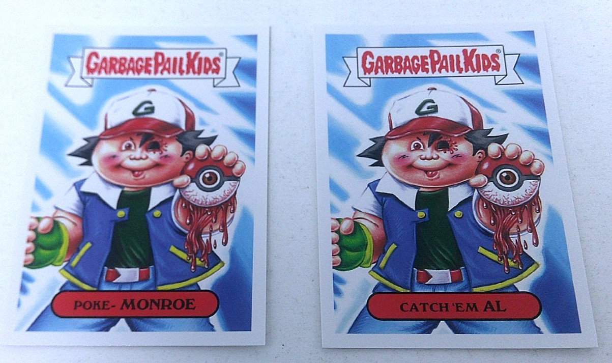 2019 Garbage Pail Kids Poke-Monroe 6A & Catch \'Em Al 6B GPK We Hate The 90\'s