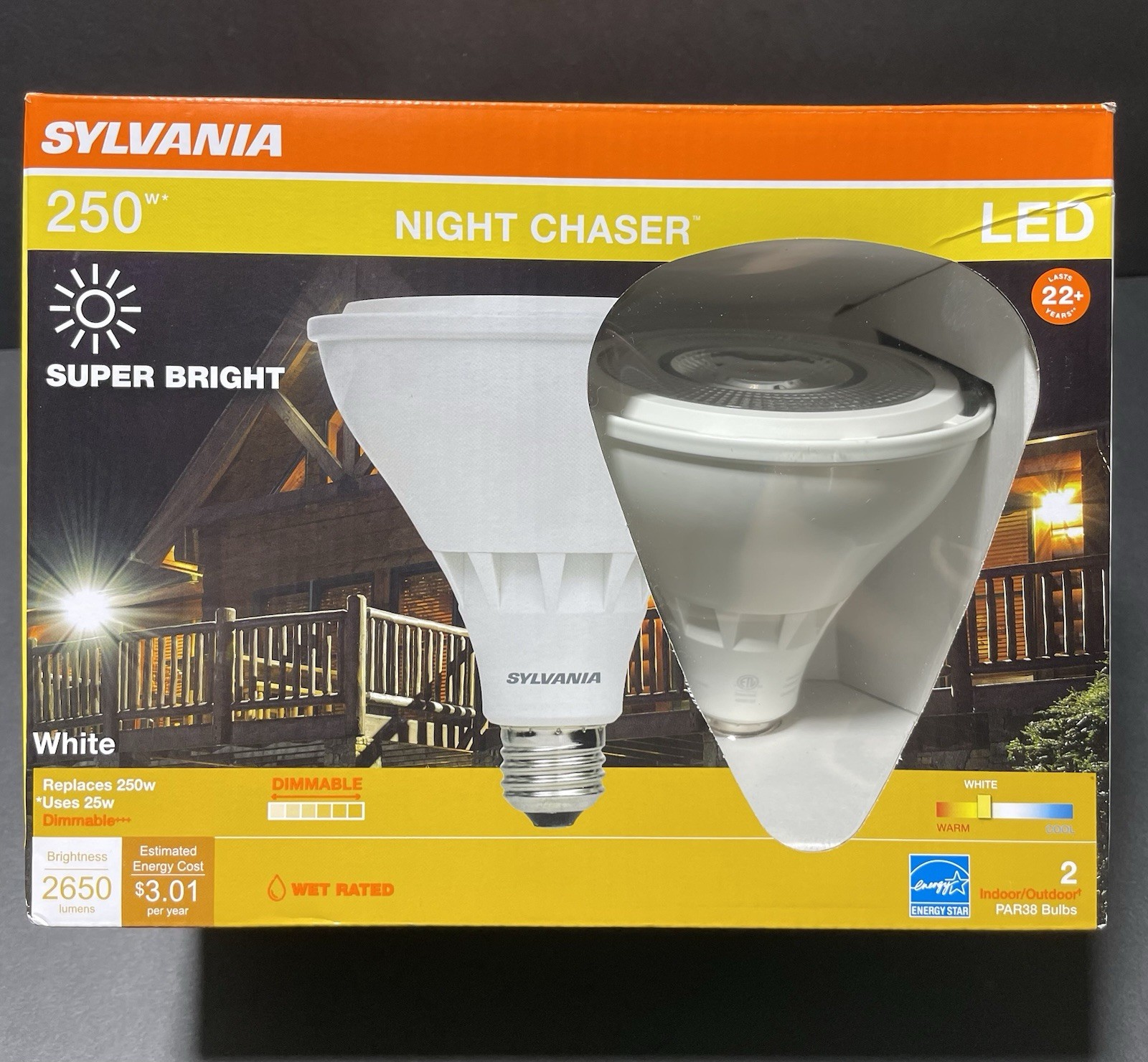 Sylvania 250w LED Super Bright Night Chaser White 2650 Lumens 2 Bulbs BRAND NEW Sylvania 250w LED Super Bright Night Chaser White 2650 Lumens 2 Bulbs BRAND NEW