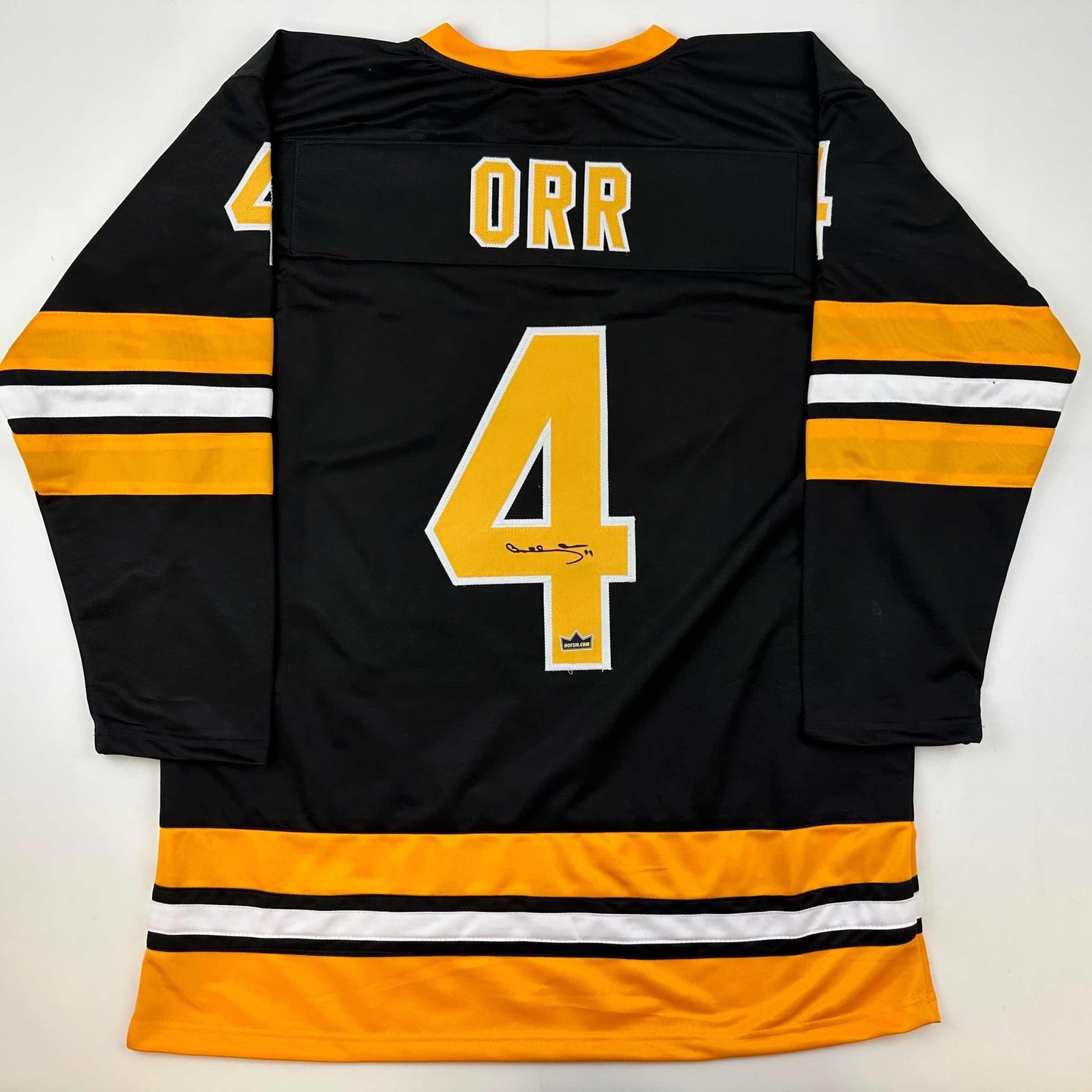 Facsimile Autographed Bobby Orr Boston Black Auto Jersey Size Men\'s XL Facsimile Autographed Bobby Orr Boston Black Auto Jersey Size Men\'s XL