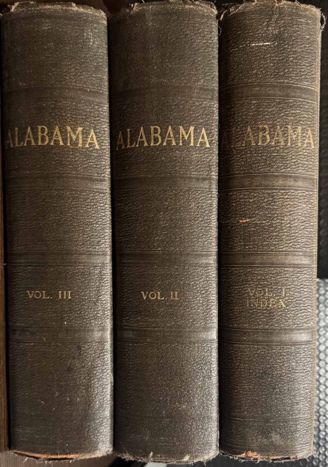 RARE 1927 HISTORY OF ALABAMA and HER PEOPLE Albert B. Moore 3 Three VOLUME SET