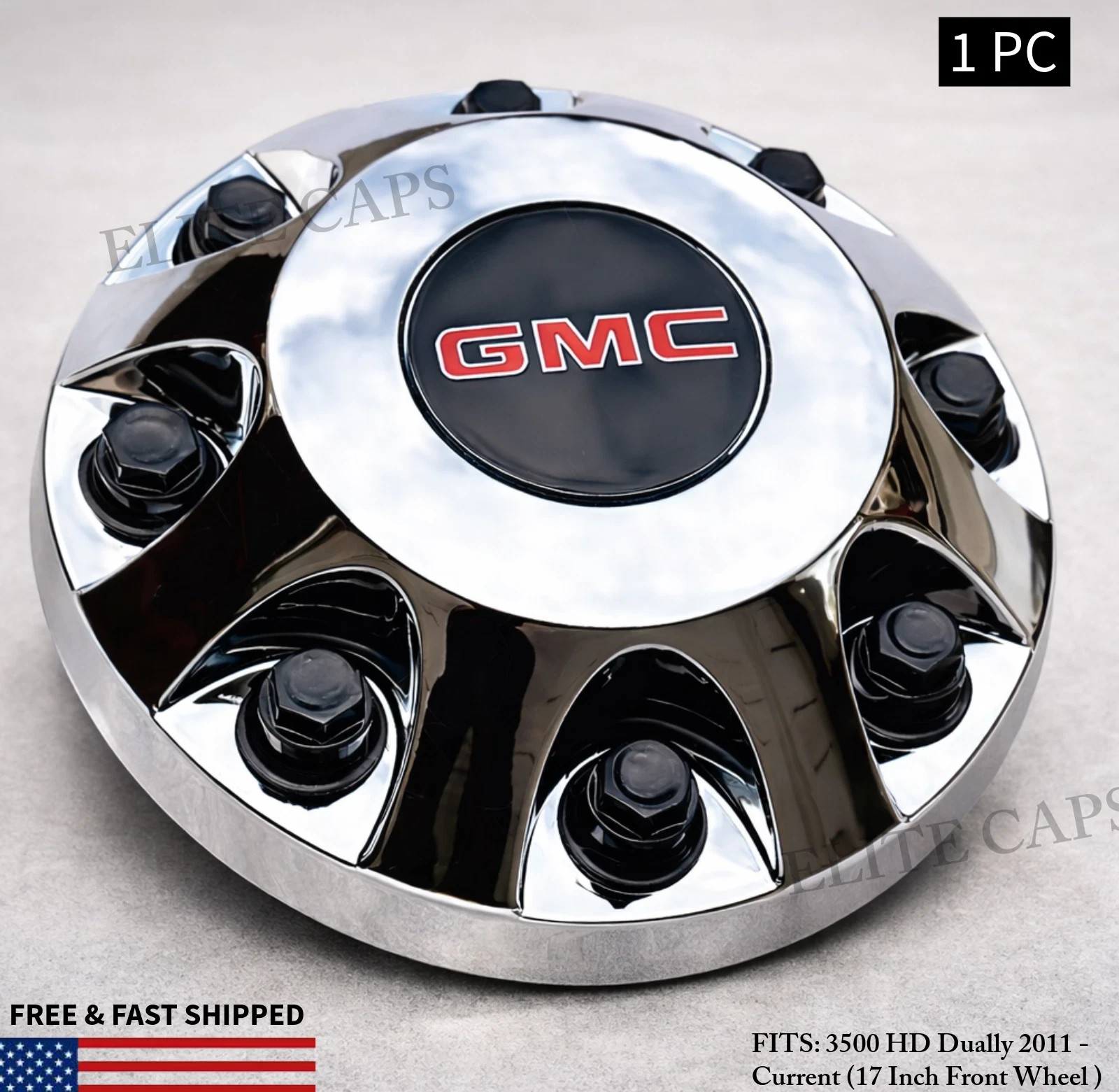ONE FRONT Wheel Cap for 2011~Current Sierra 3500HD 17