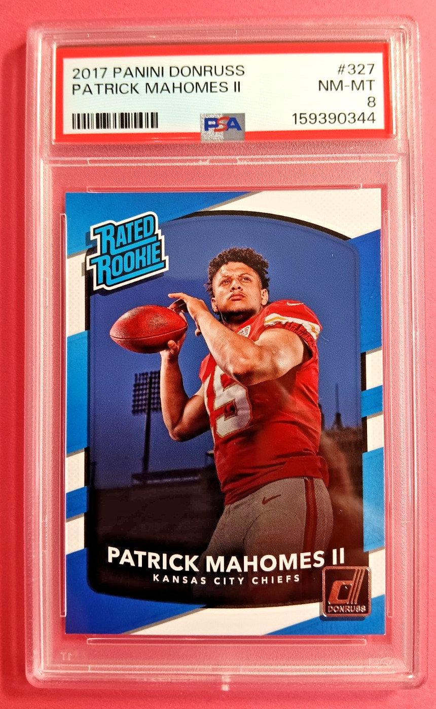 2017 Panini Donruss #327 Patrick Mahomes Rated ROOKIE PSA 8 Chiefs