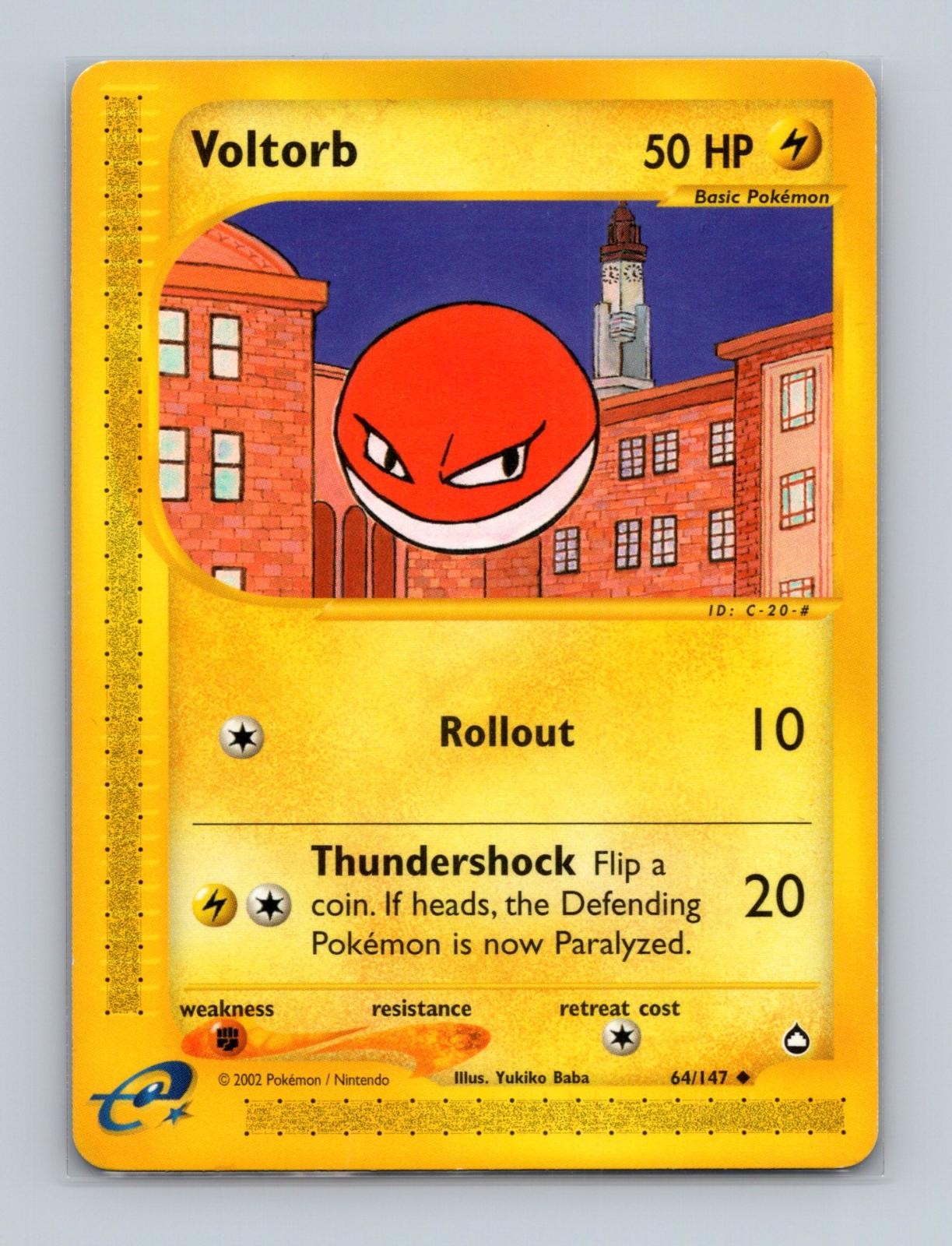 Pokemon 2003 Aquapolis Voltorb 64/147 Uncommon HP Pokemon 2003 Aquapolis Voltorb 64/147 Uncommon HP