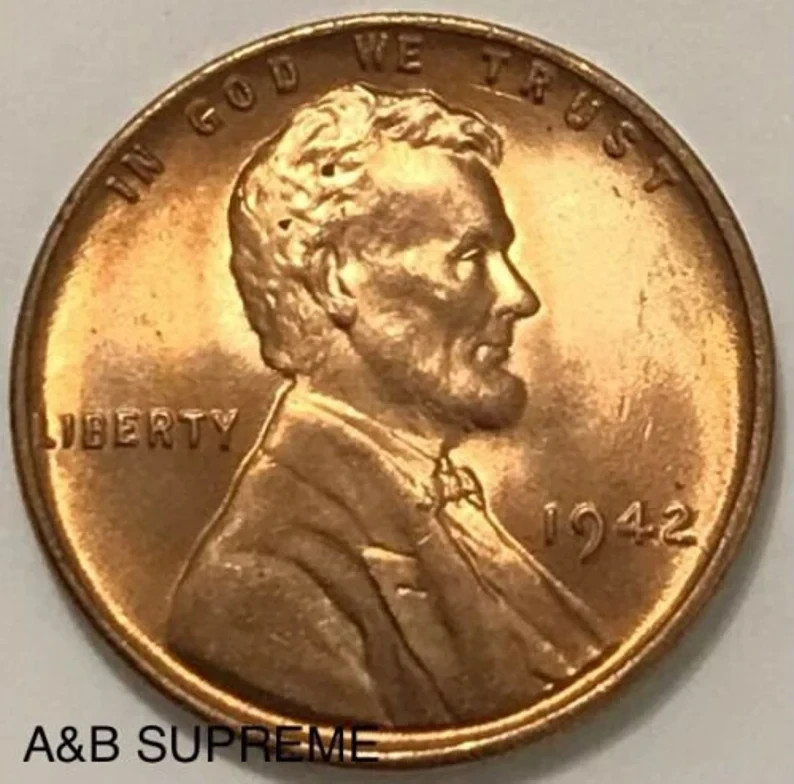1942 Lincoln Wheat Cent Bronze Penny From Obw Roll Choice Gem Bu Uncirculated 1942 Lincoln Wheat Cent Bronze Penny From Obw Roll Choice Gem Bu Uncirculated