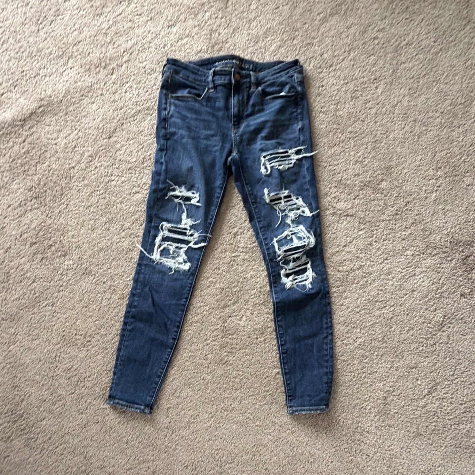 American Eagle Outfitters Women\'s Size 8 Jeggings Excellent Used Condition Blue